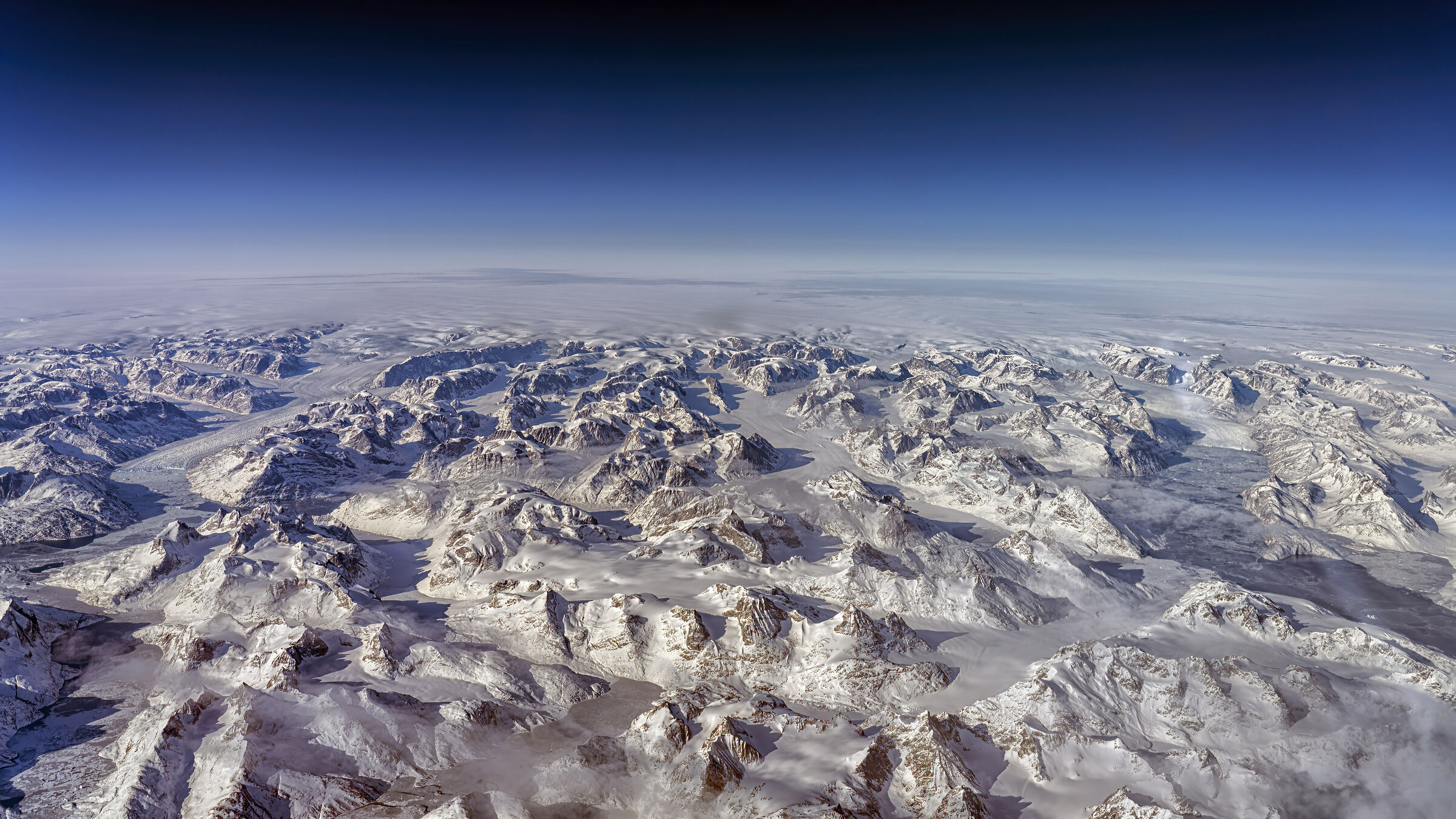 Ice and mountains in Greenland