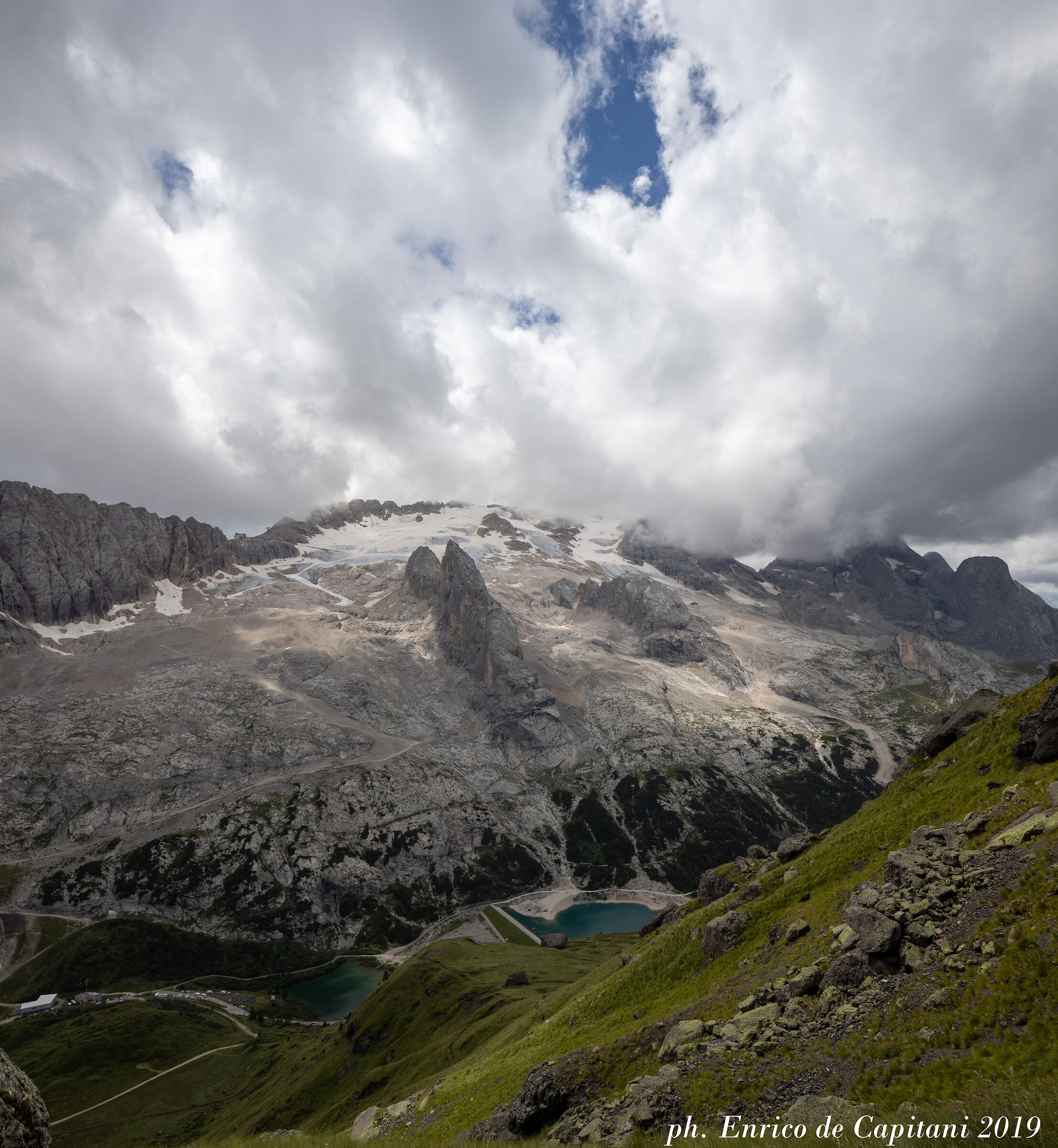 Marmolada and Lake Fedaia