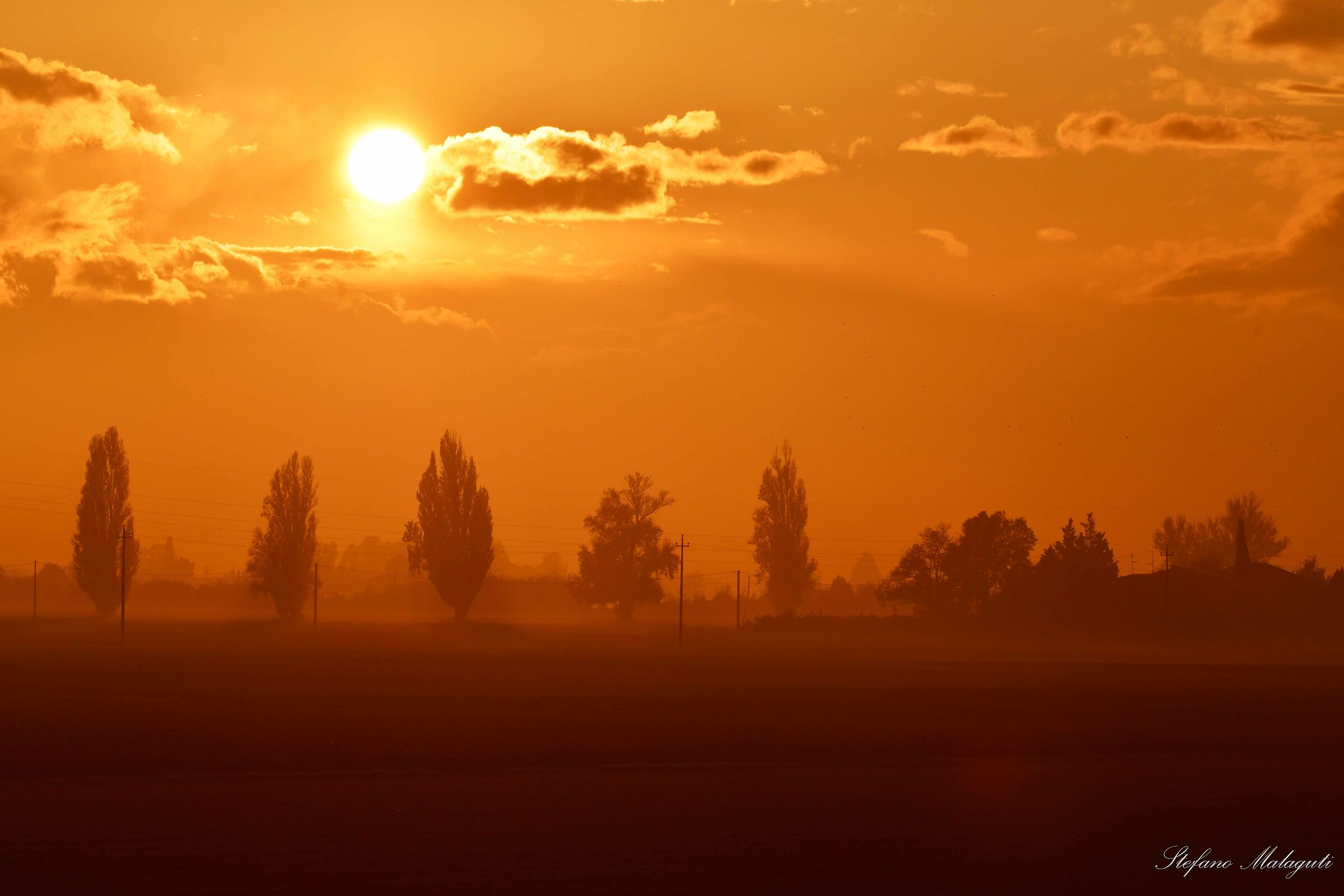 La pianura e i suoi tramonti