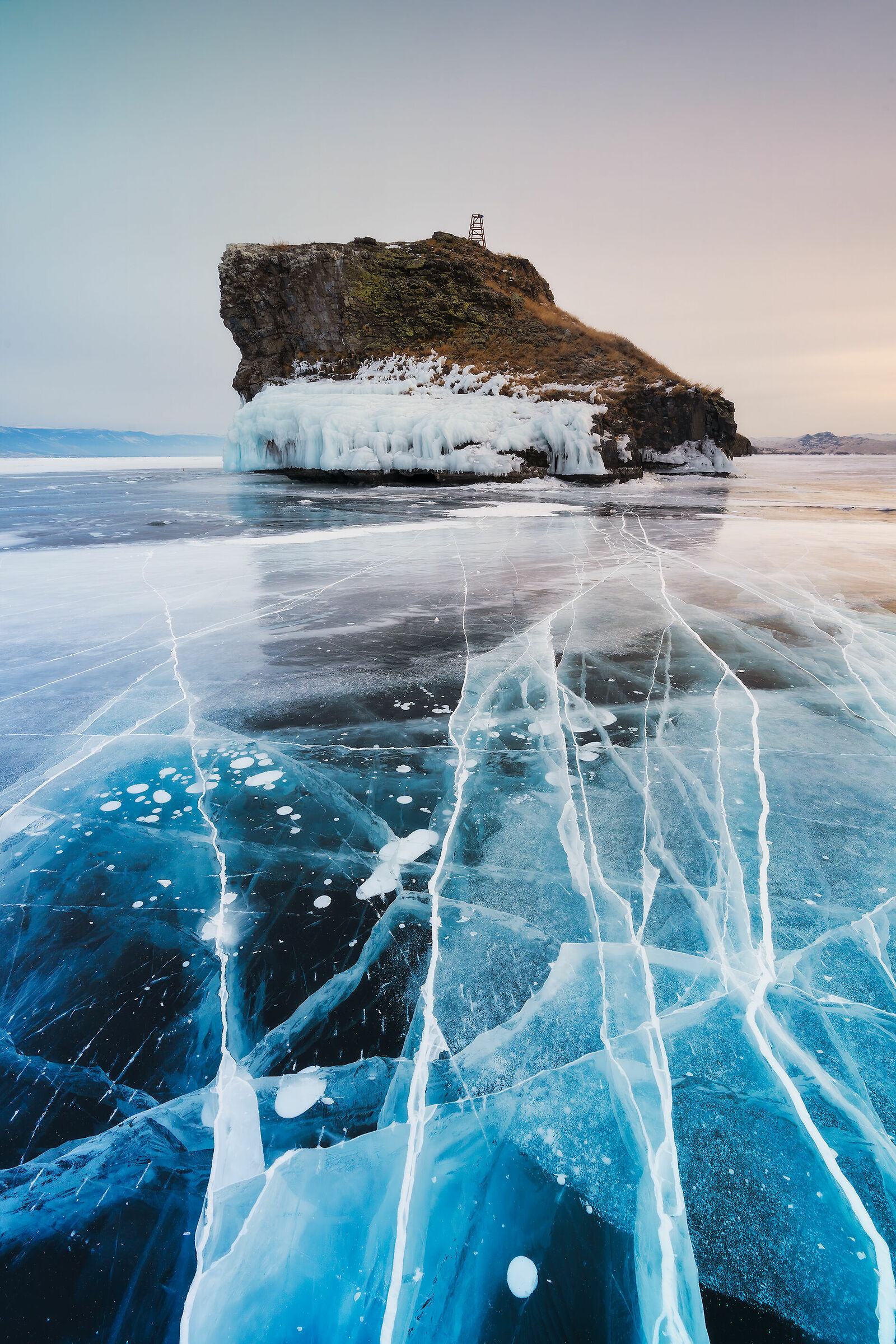 The Rock in the ice, Baikal 2020