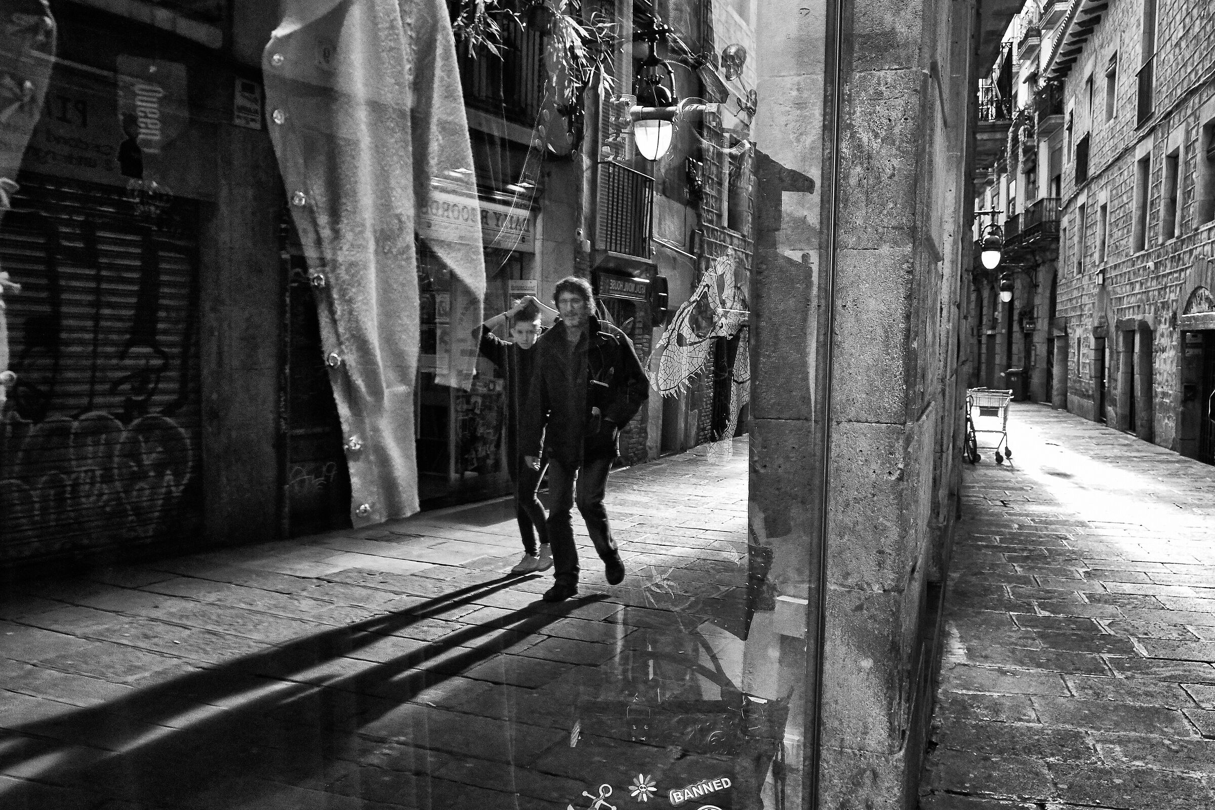 walking "reflecting"