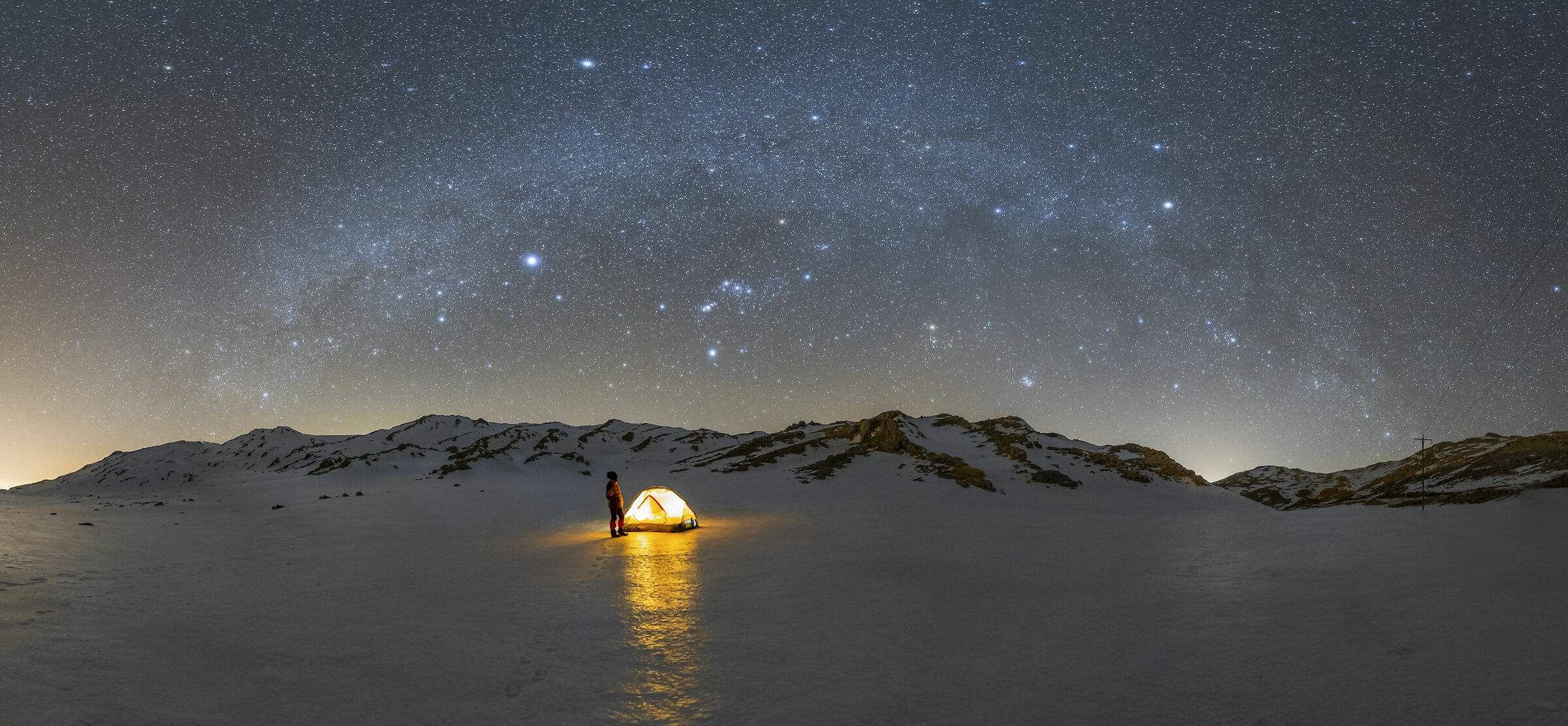 winter panoramic sky