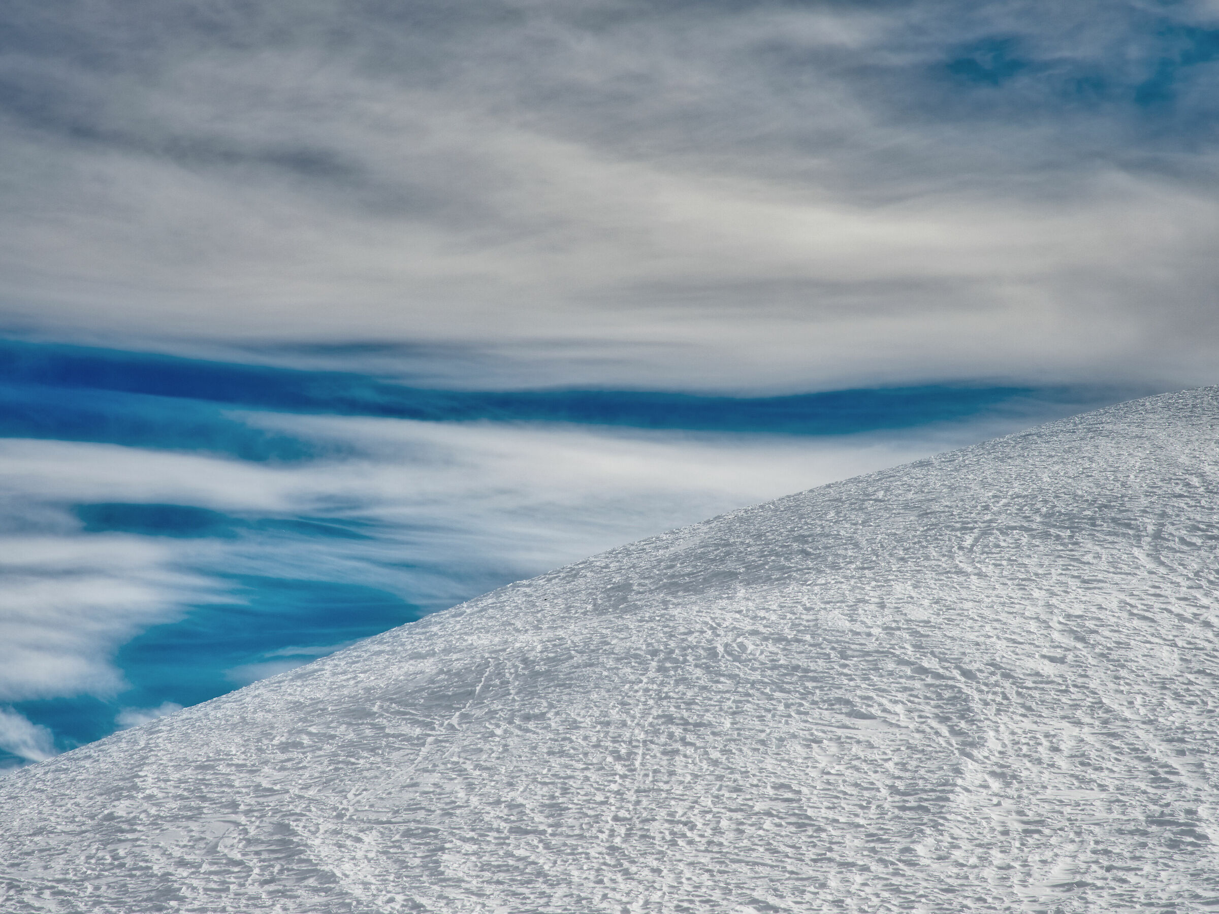 Snow and sky