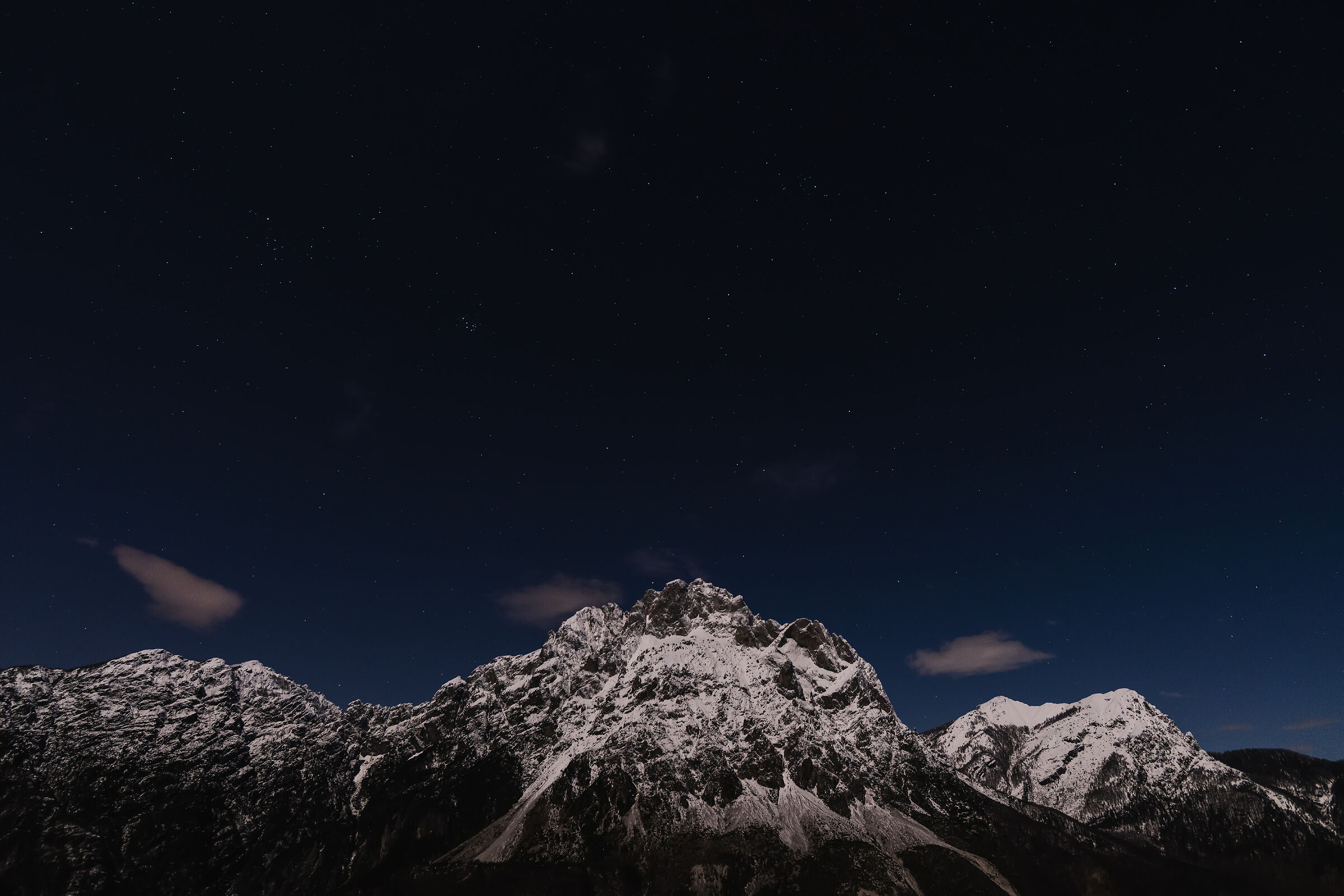 On moonlight, carnic alps