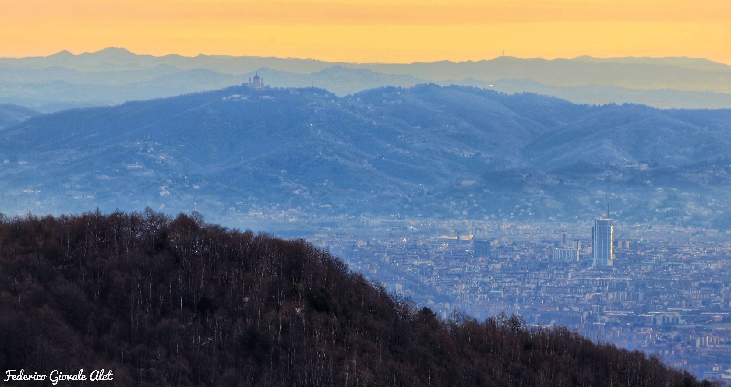 Turin as seen from Gino's Arp (Colle Bione)
