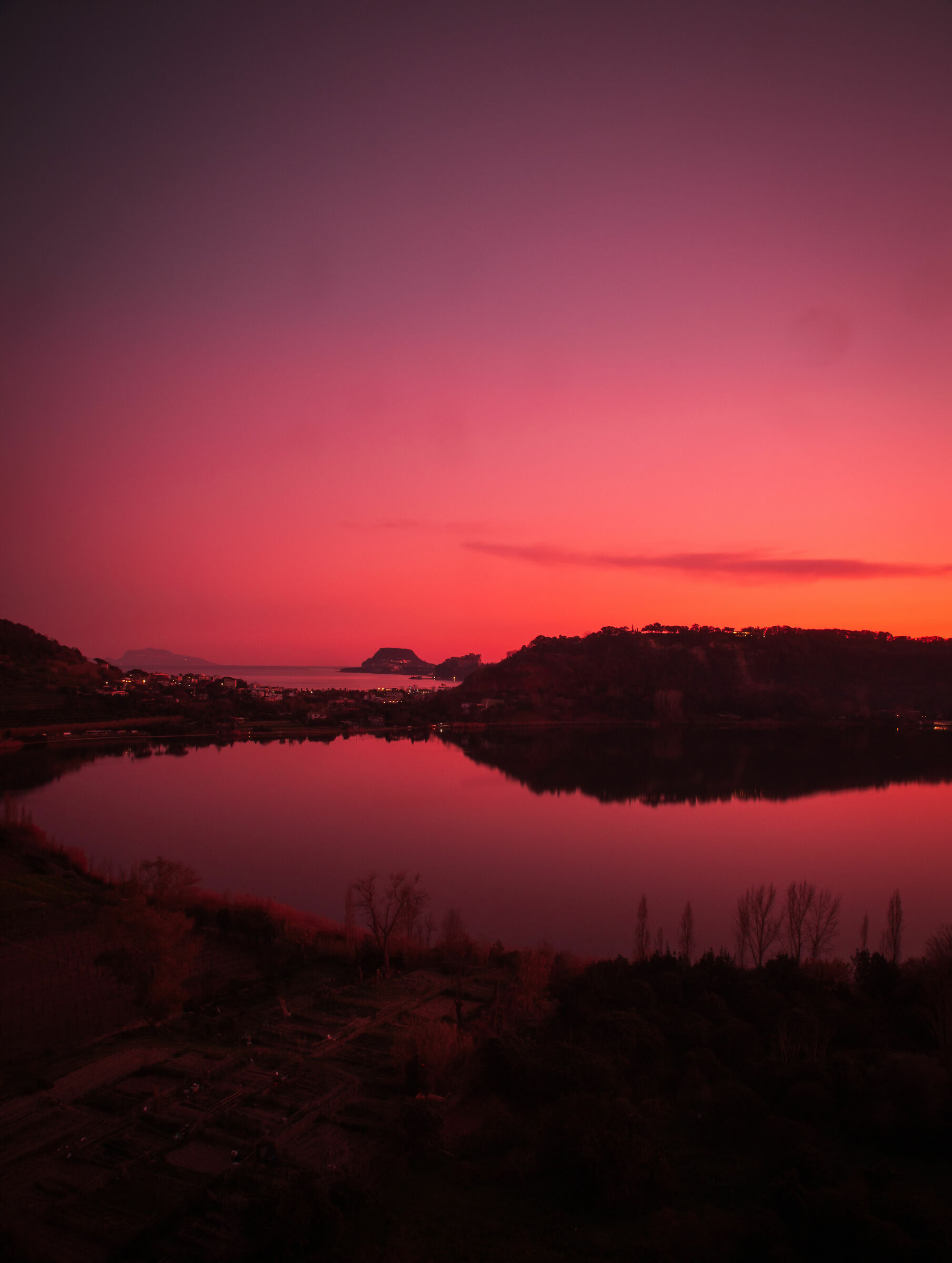 Tramonto sul Lago d'Averno