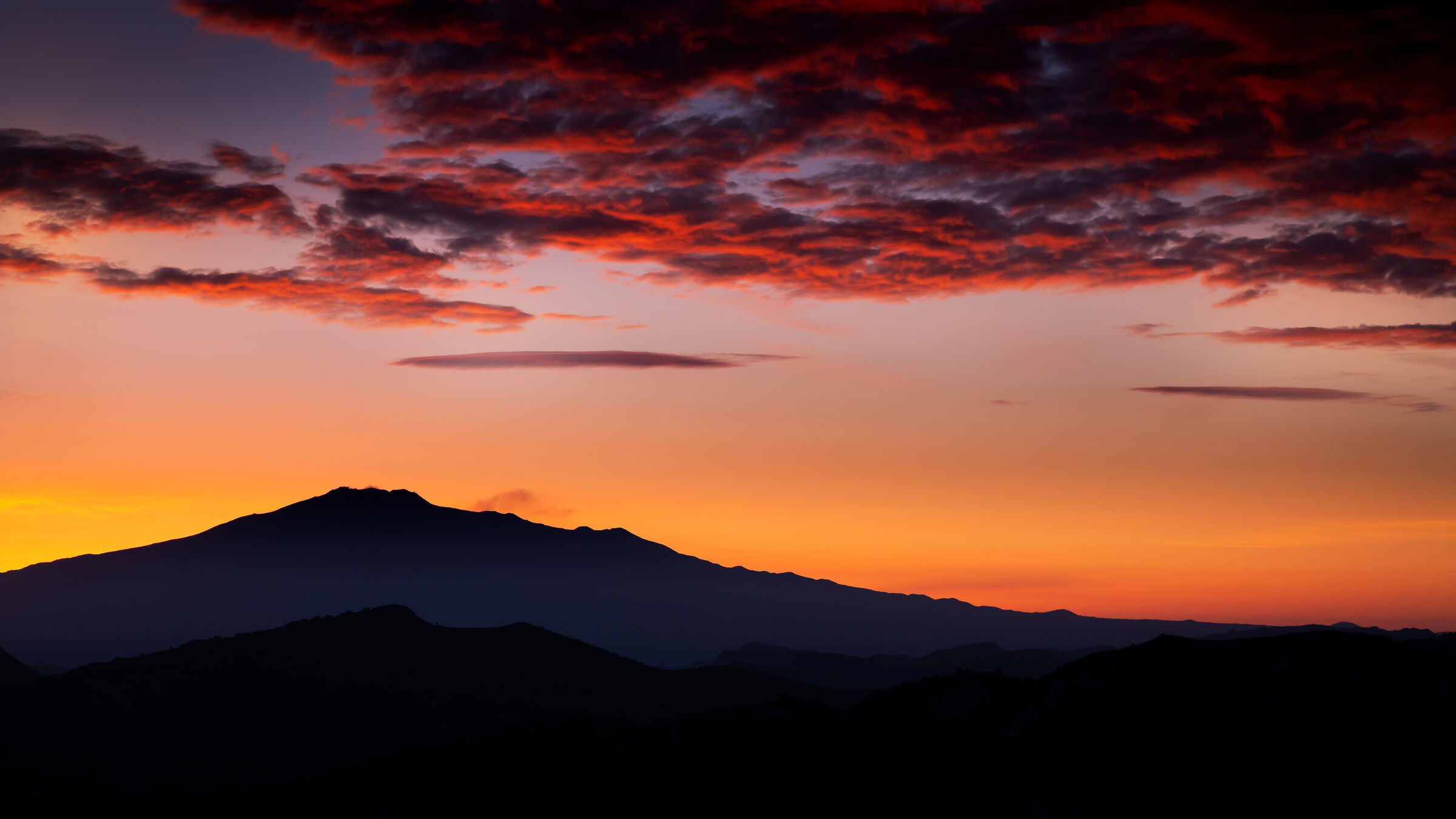 Sicilian Sunrise with a view of Mount Etna