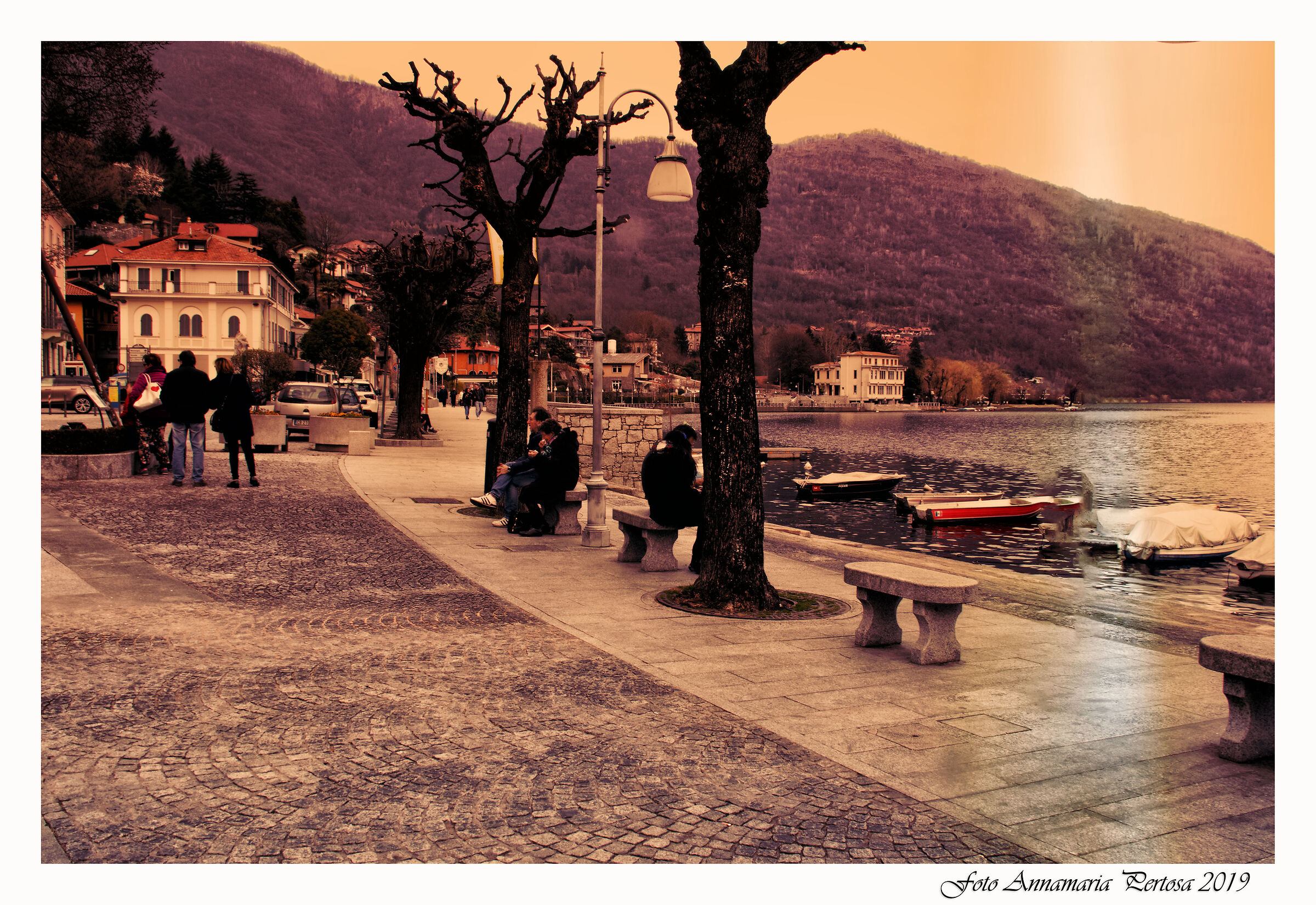 A sunset in Mergozzo