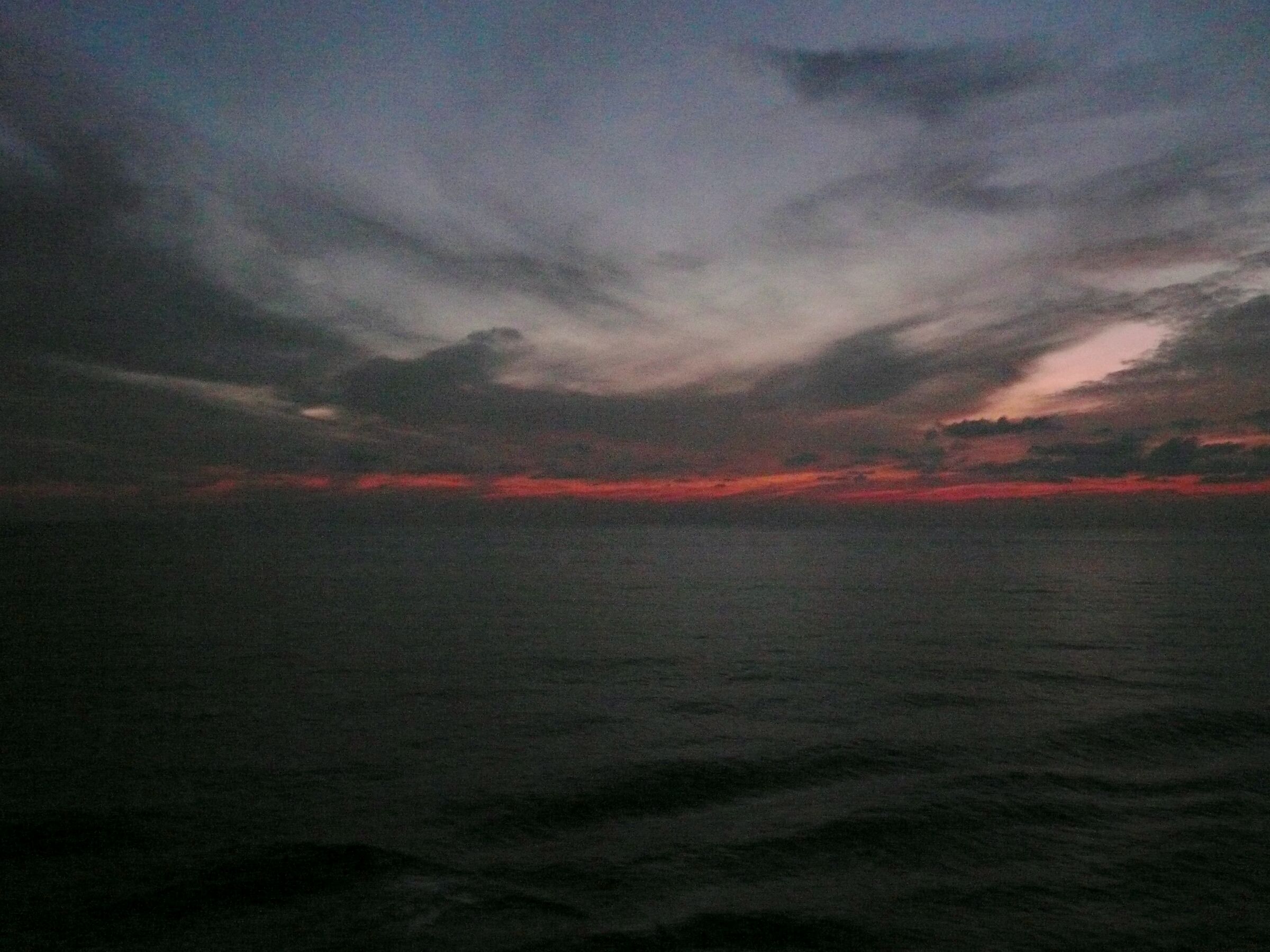 Tramonto sull'Atlantico centrale