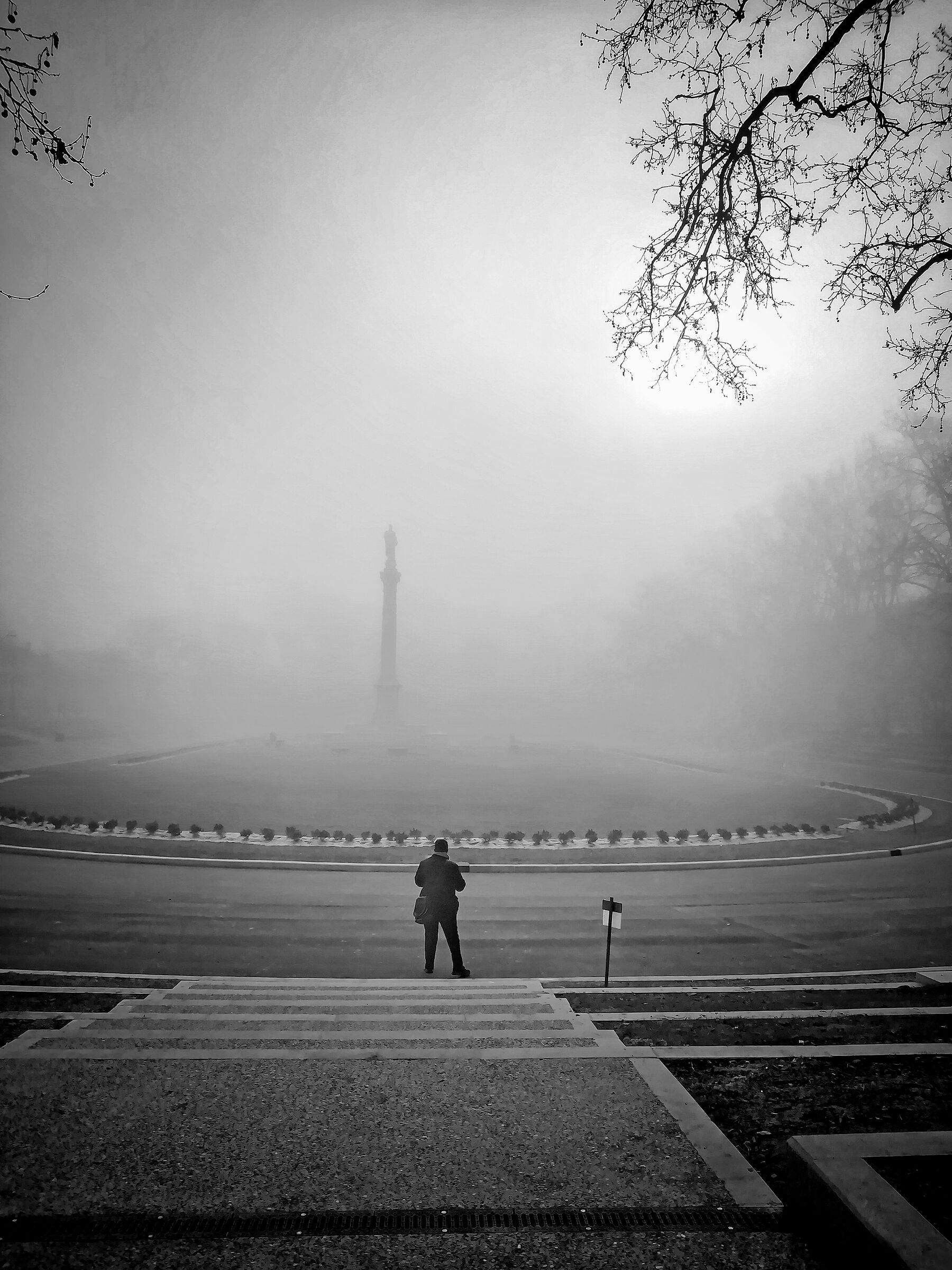 Ferrara - Piazza Ariostea al tempo del contagio