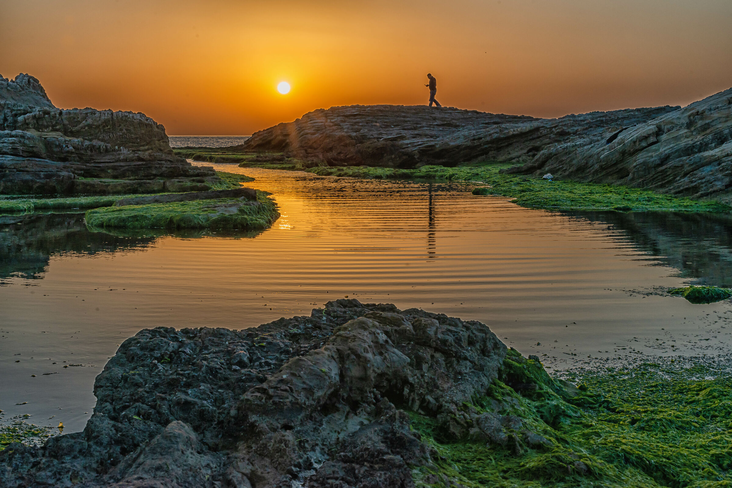 Sunset at Al Raouche Rocks