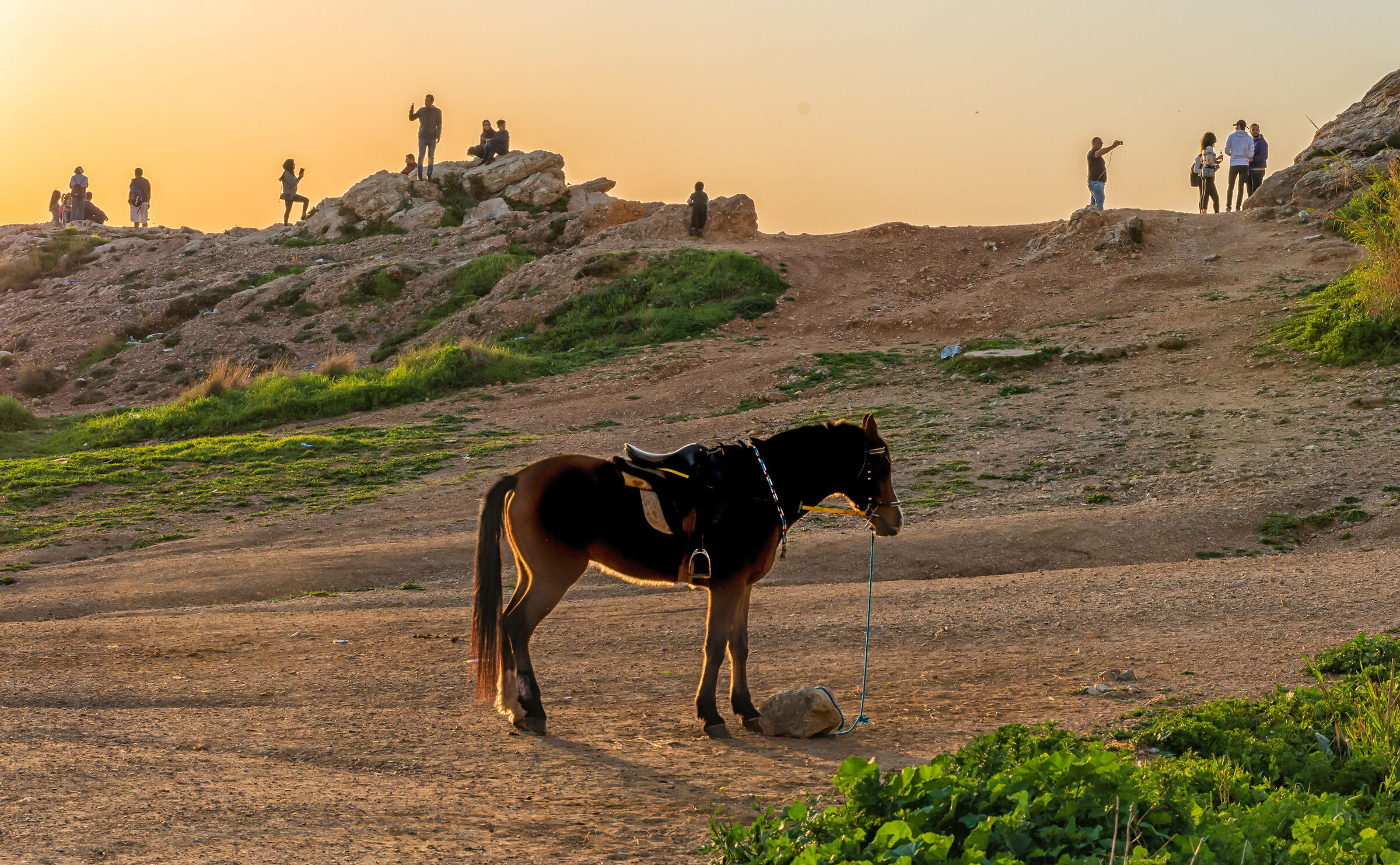 Sunset at Al Raouche Rocks