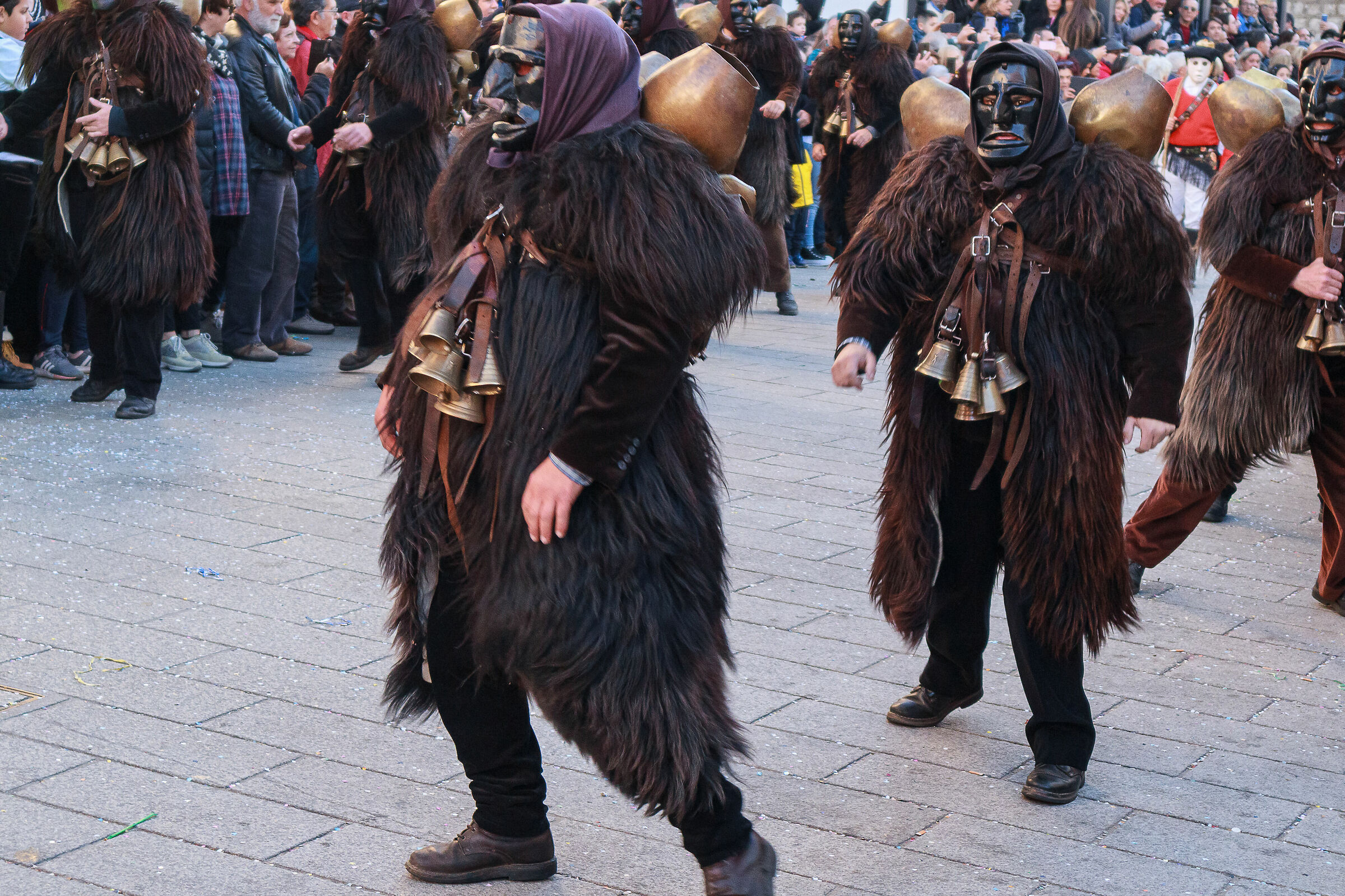 Sardegna.Carnevale di Mamoiada 2020.Sfilata Mamuthones.
