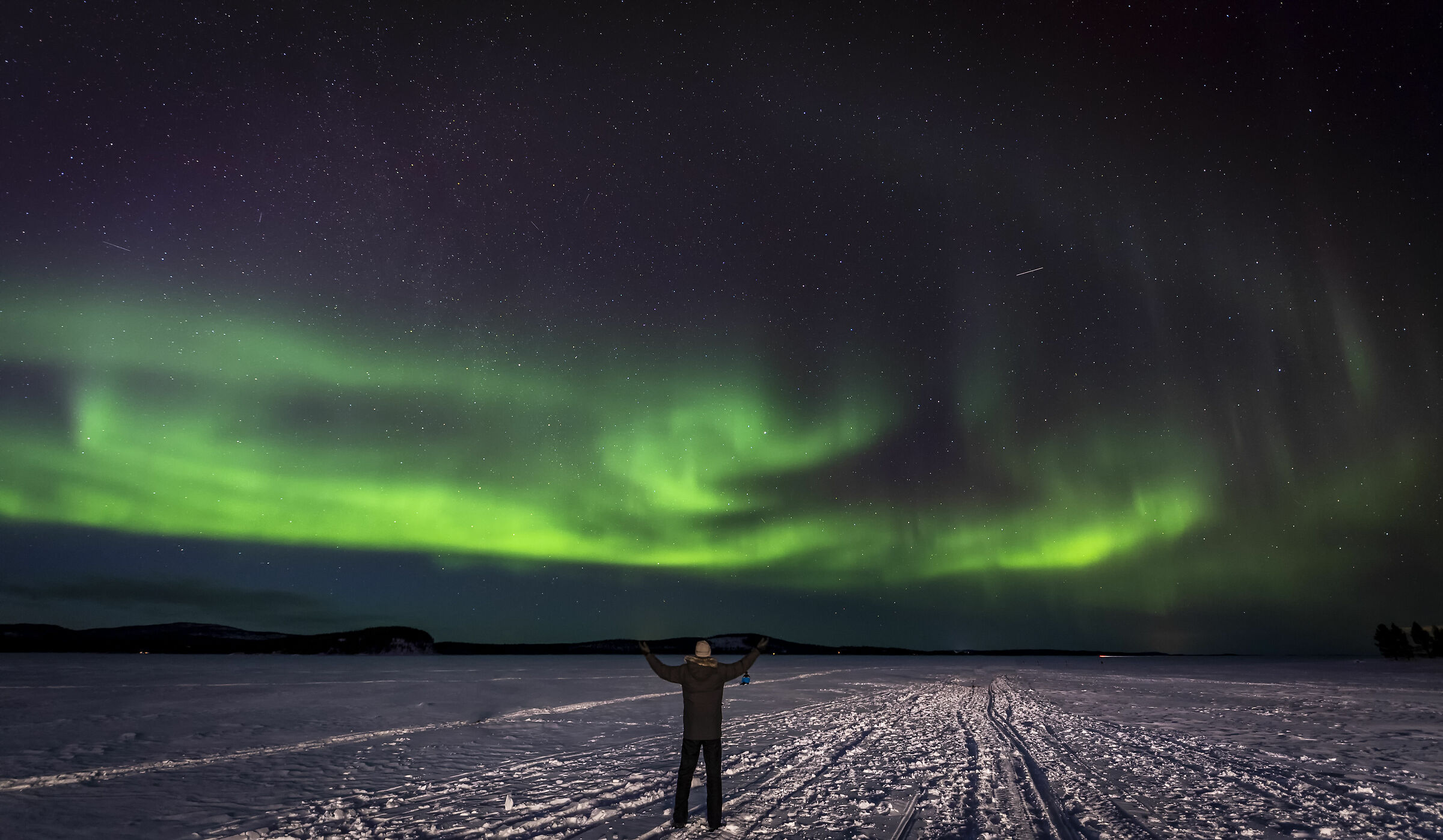 Aurora Boreale sul lago Inari