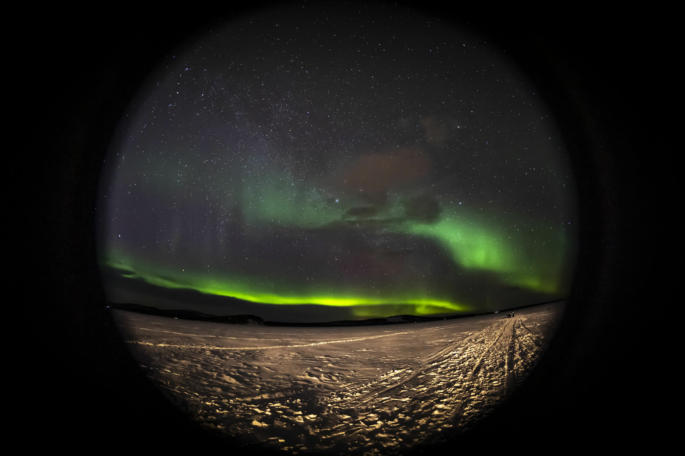Aurora Boreale sul lago Inari