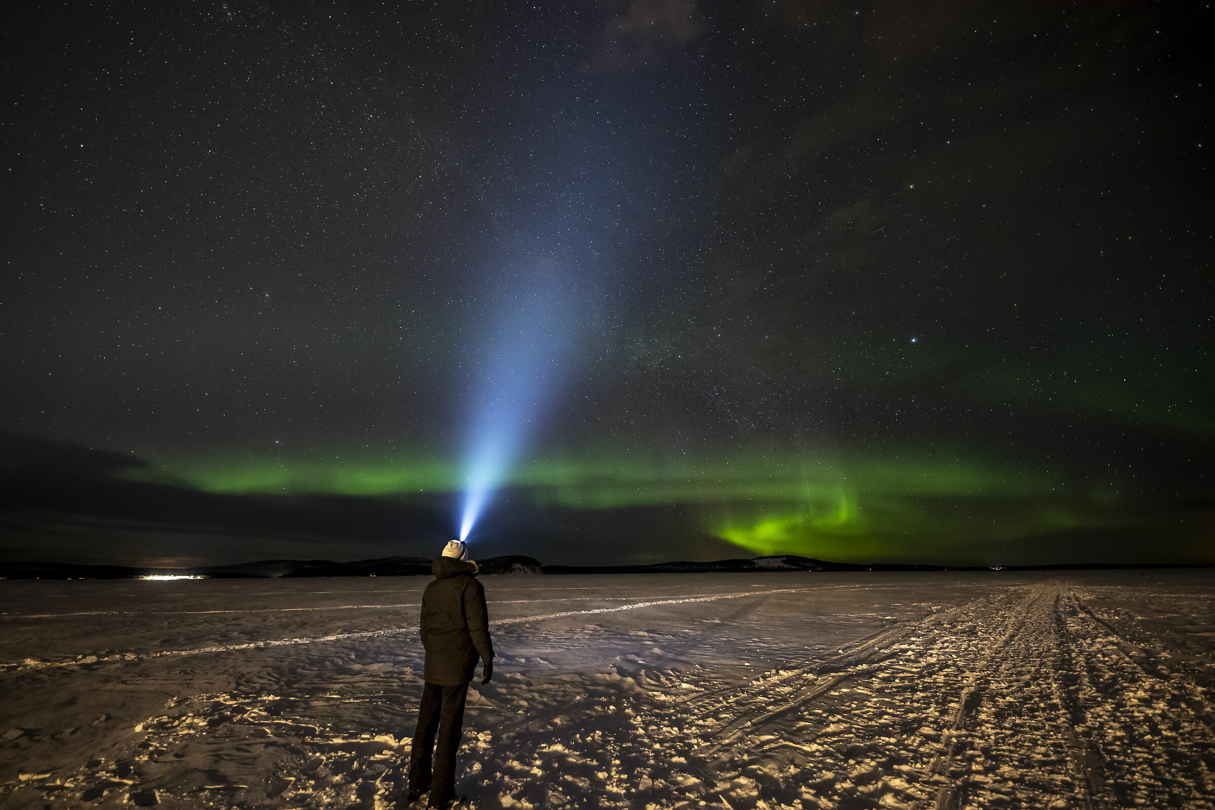 Aurora Boreale sul lago Inari
