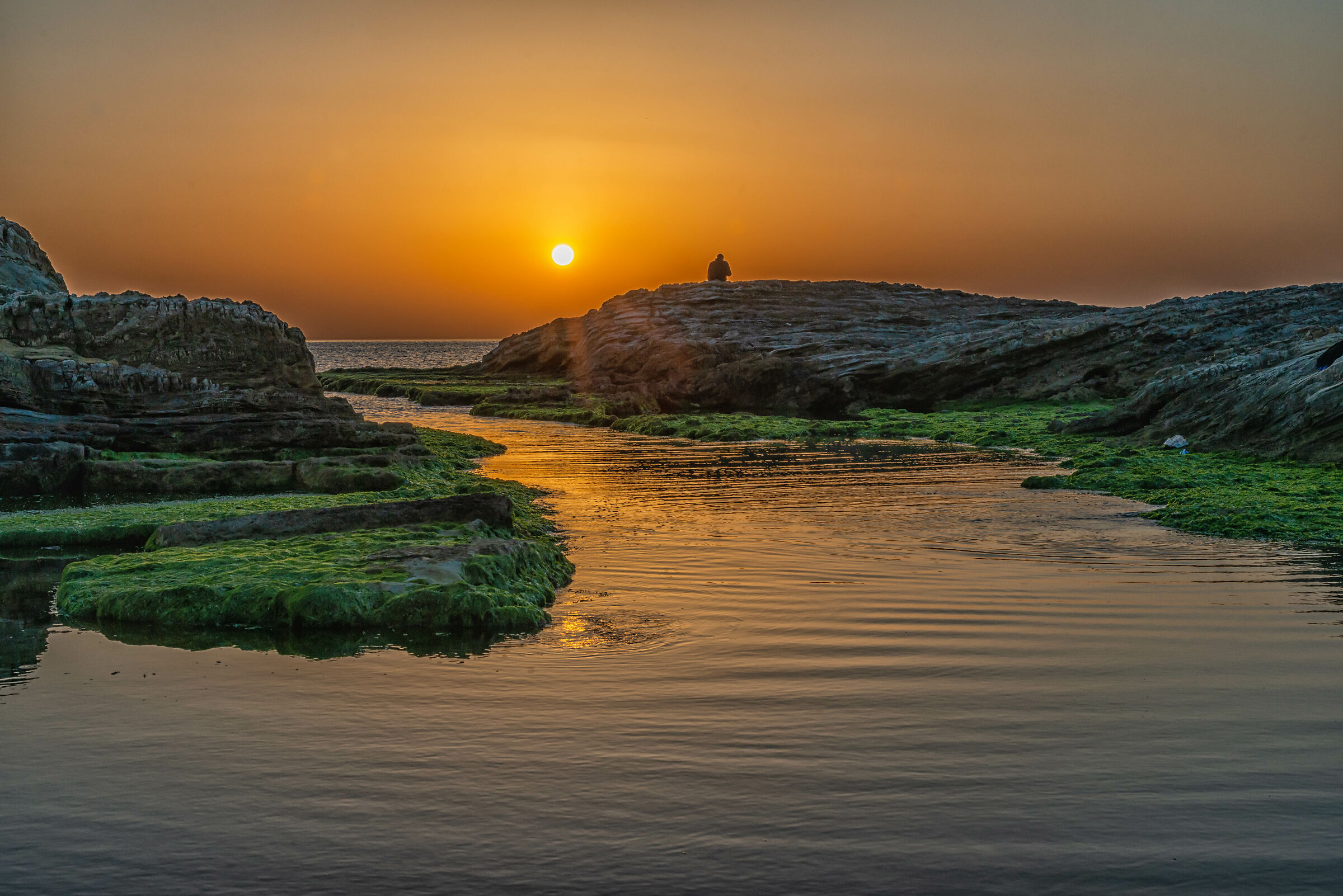 Sunset at Al Raouche Rocks