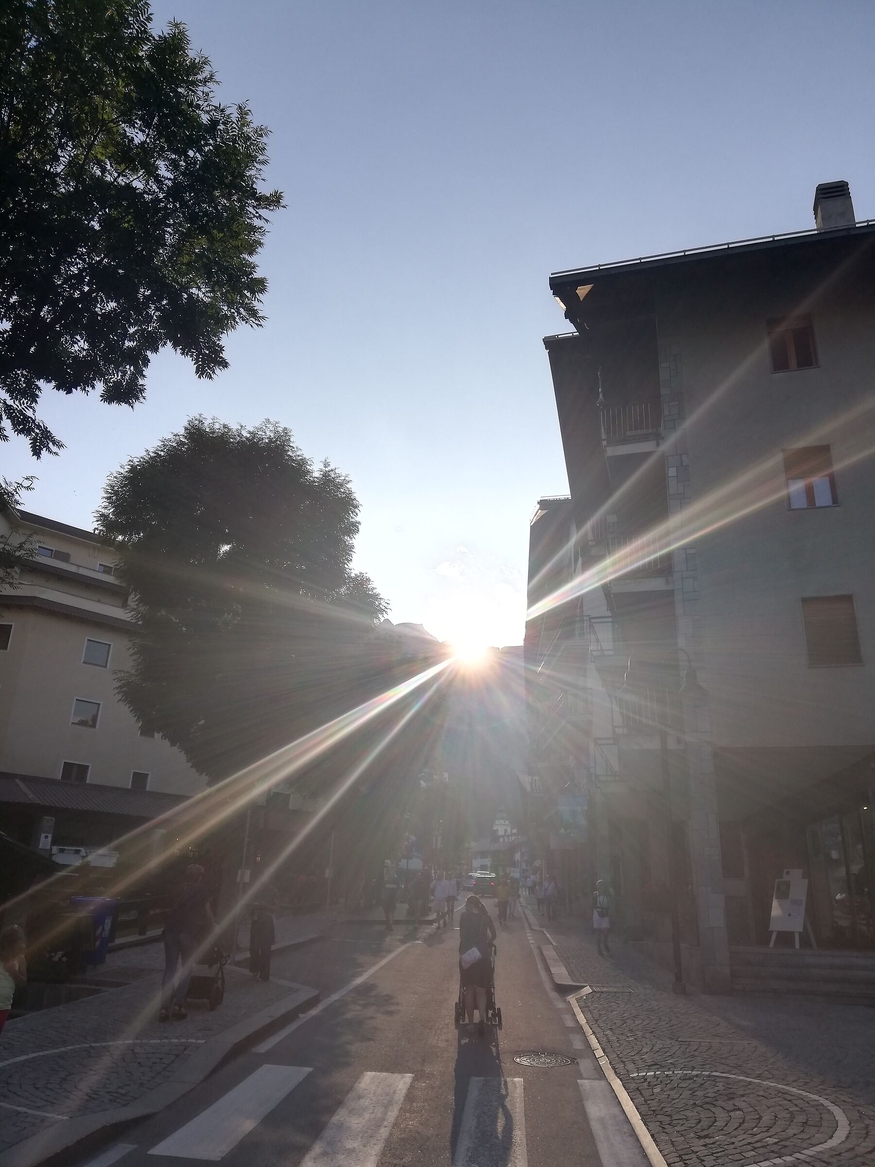 Shining mountain sun