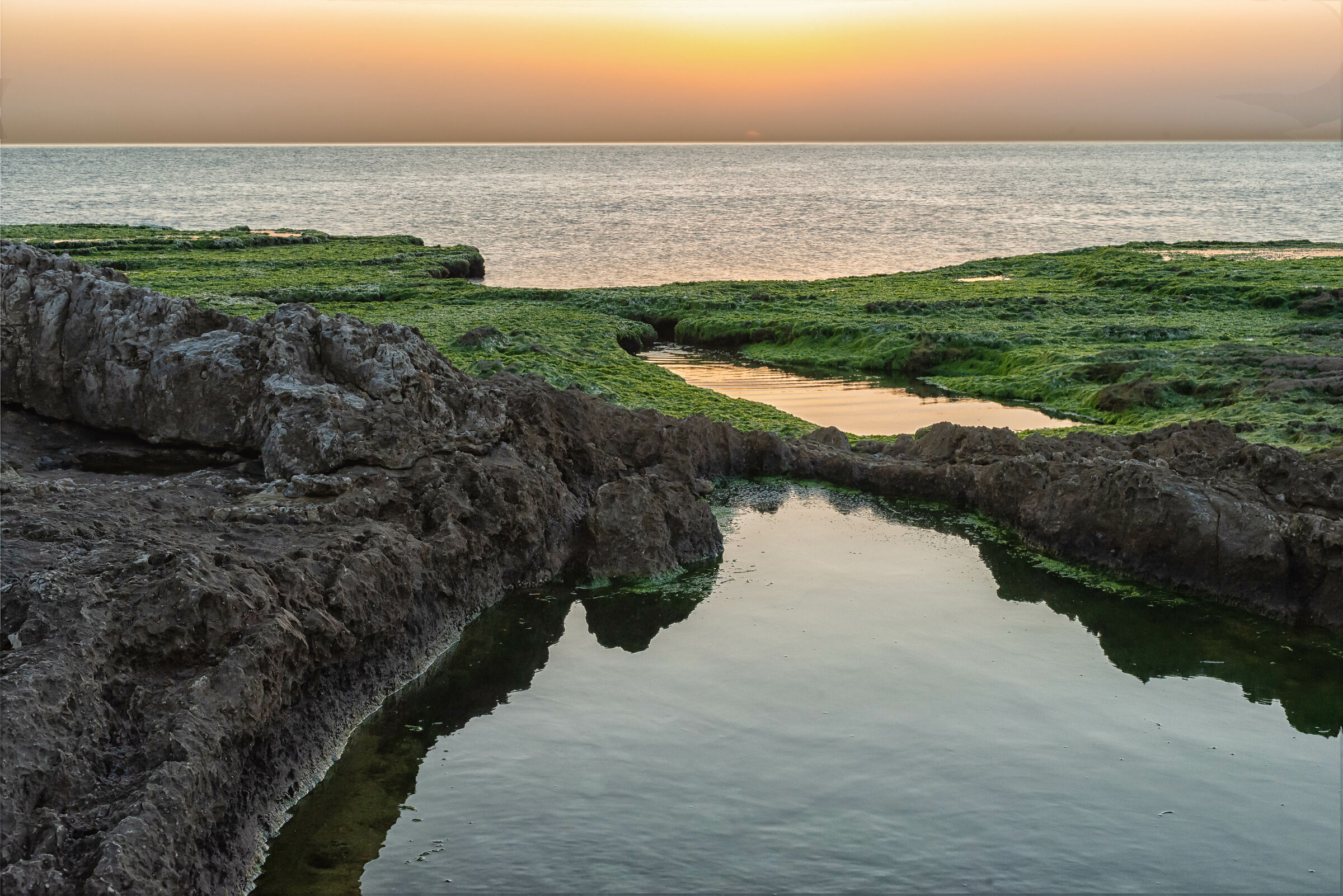 Sunset at Al Raouche Rocks