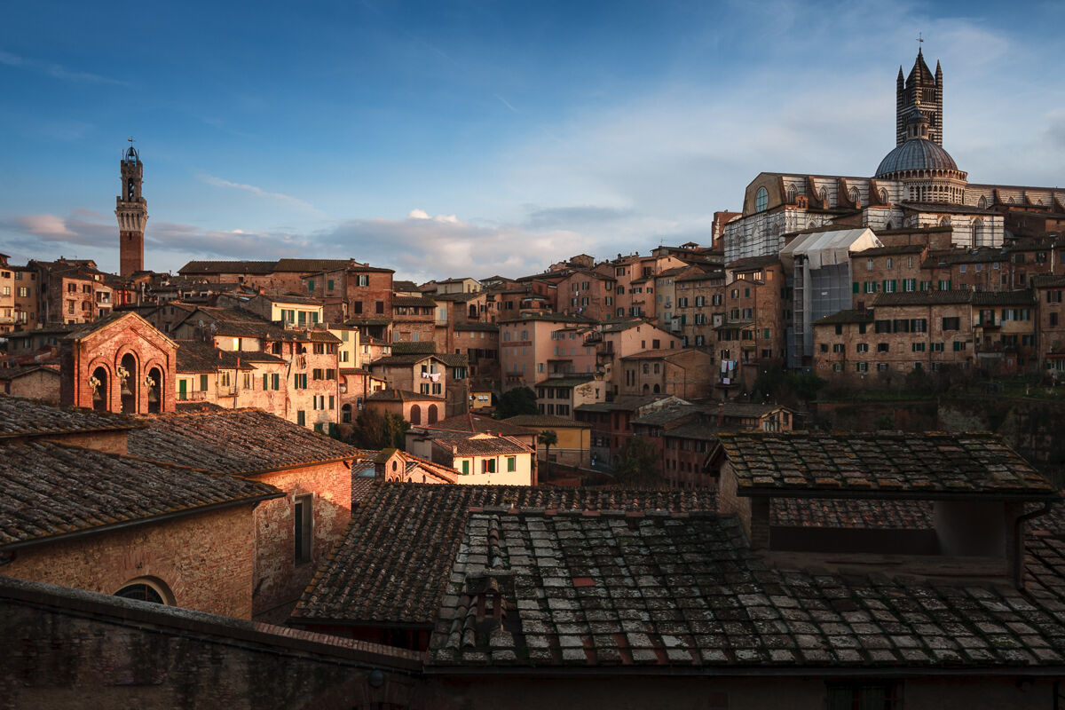 Sopra i tetti di Siena ...