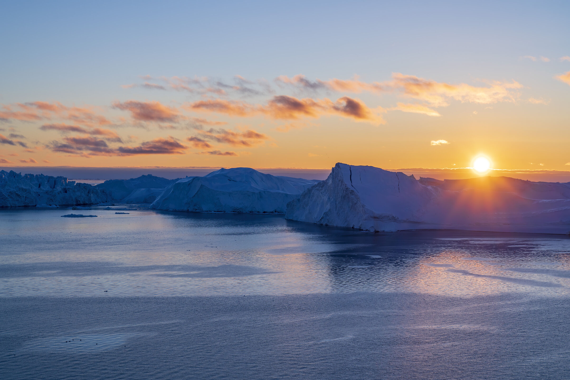 Sunset over the Icebergs