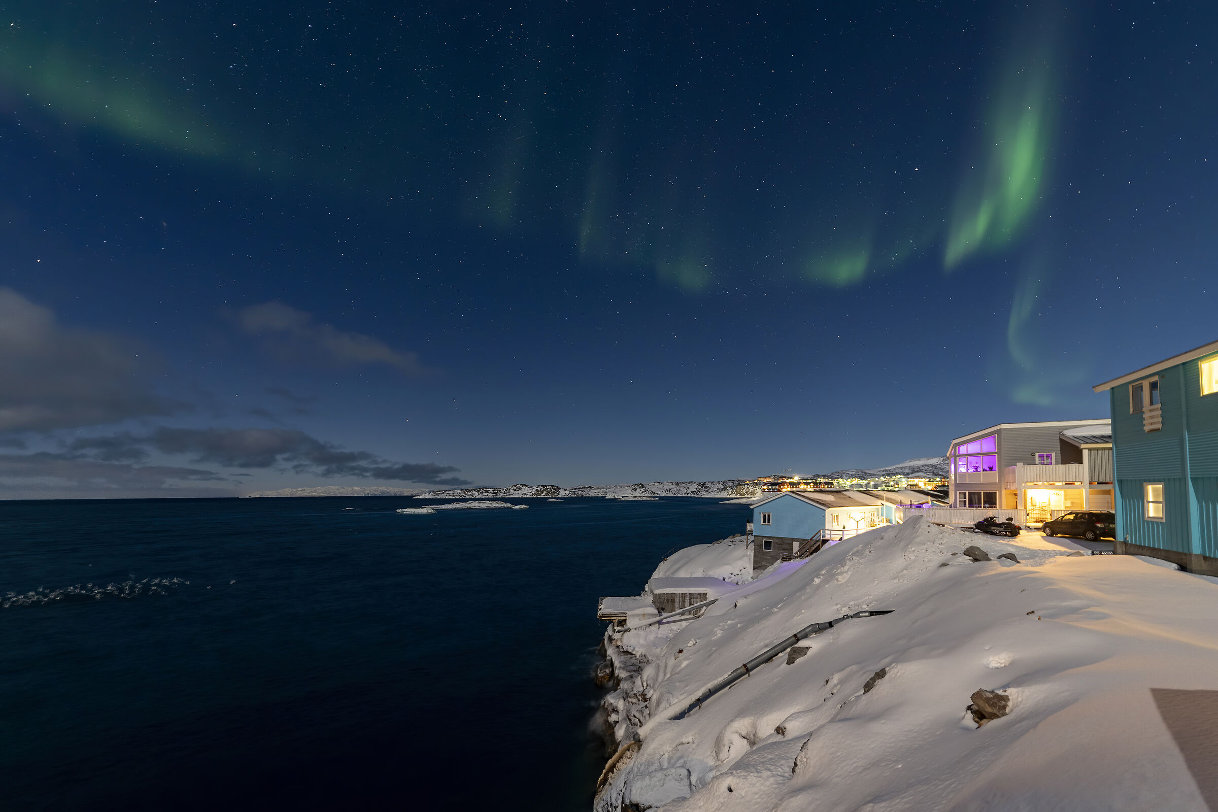 The sea and the Sky and the Northern Lights