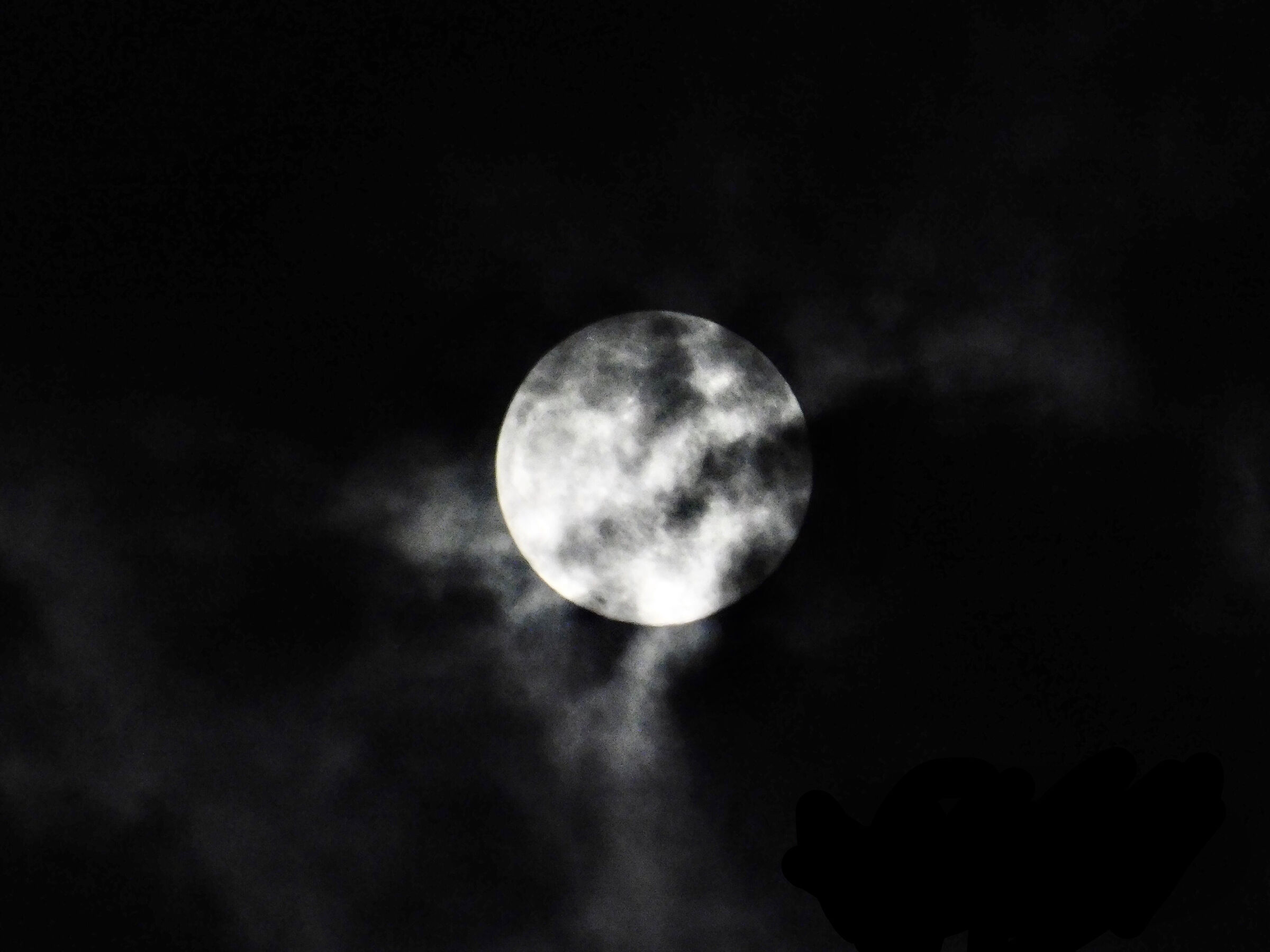 Moon and clouds