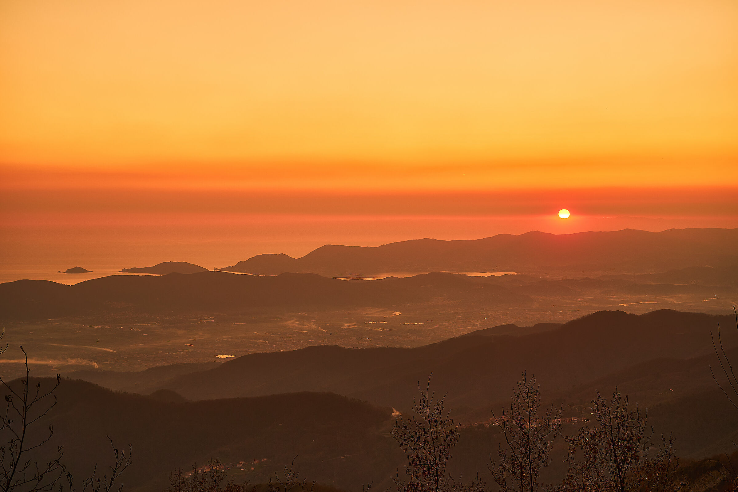 tramonto da Campocecina, Alpèi Apuane
