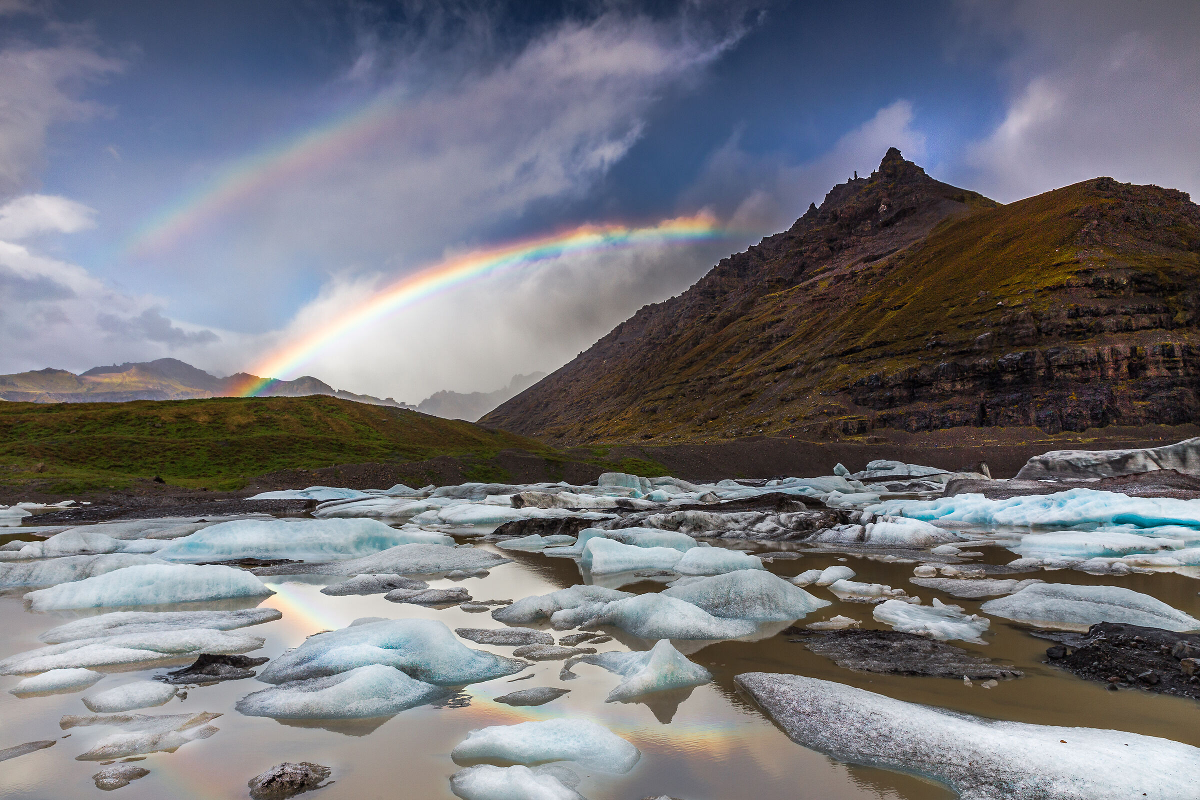 Vatnajokull e l'arcobaleno