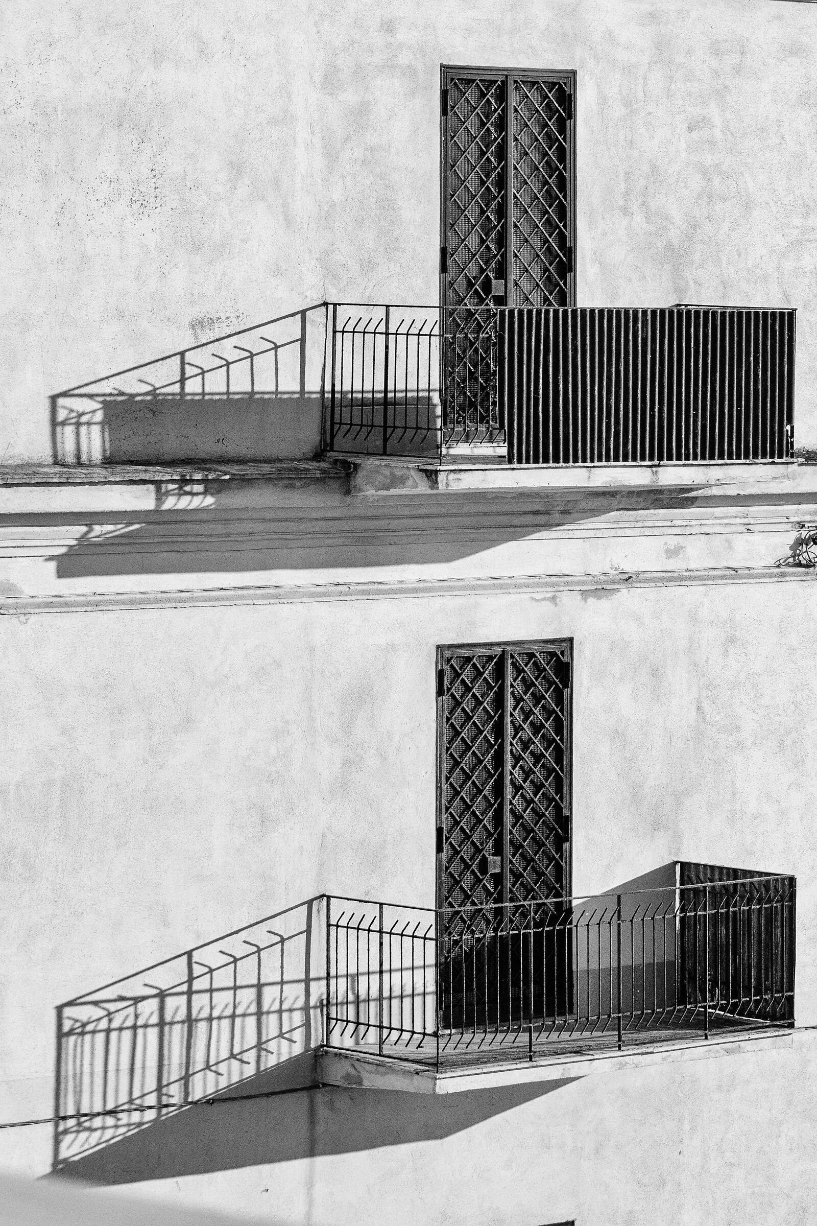 The shadows on the house opposite...