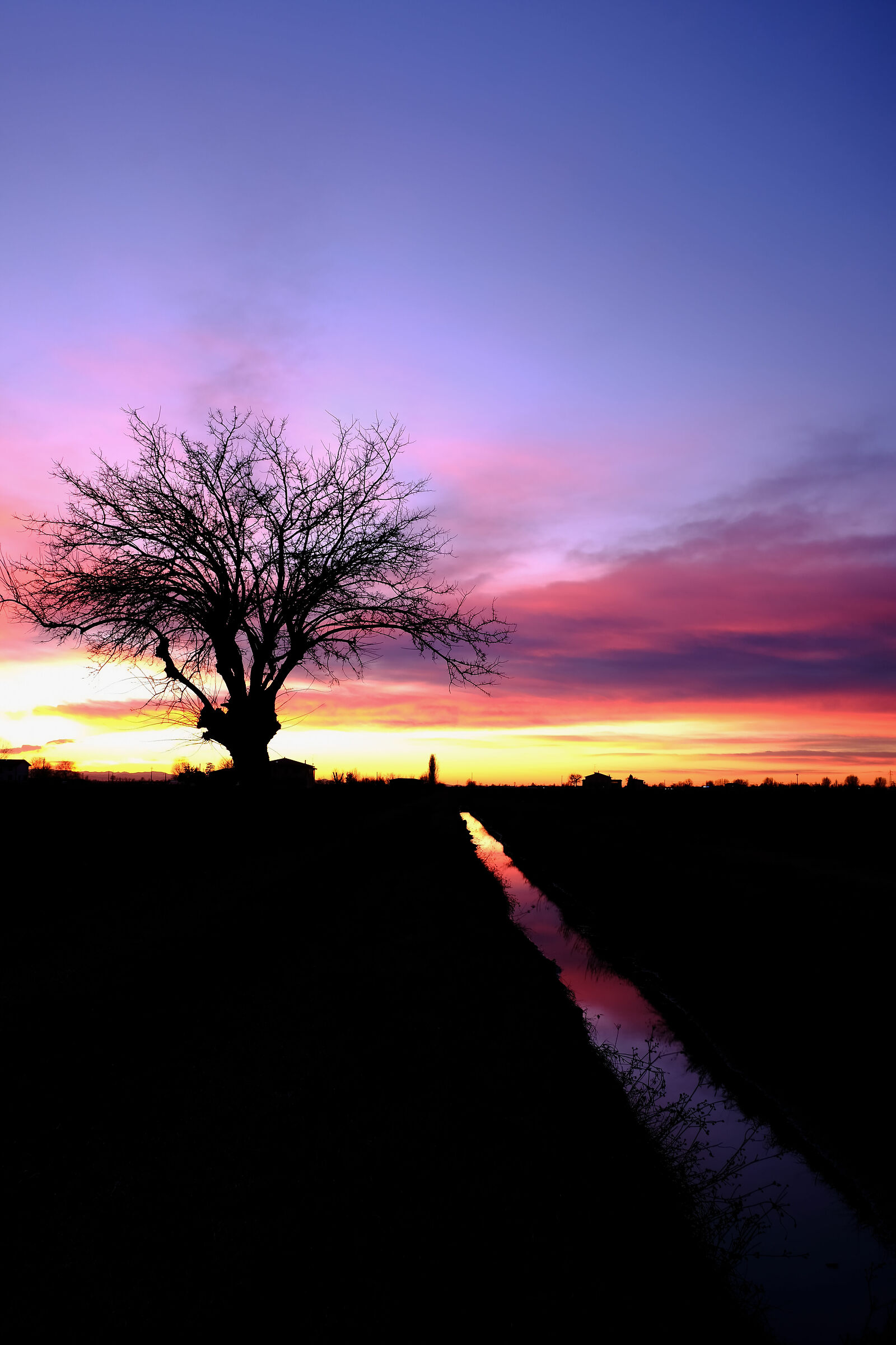 The ditch between the fields
