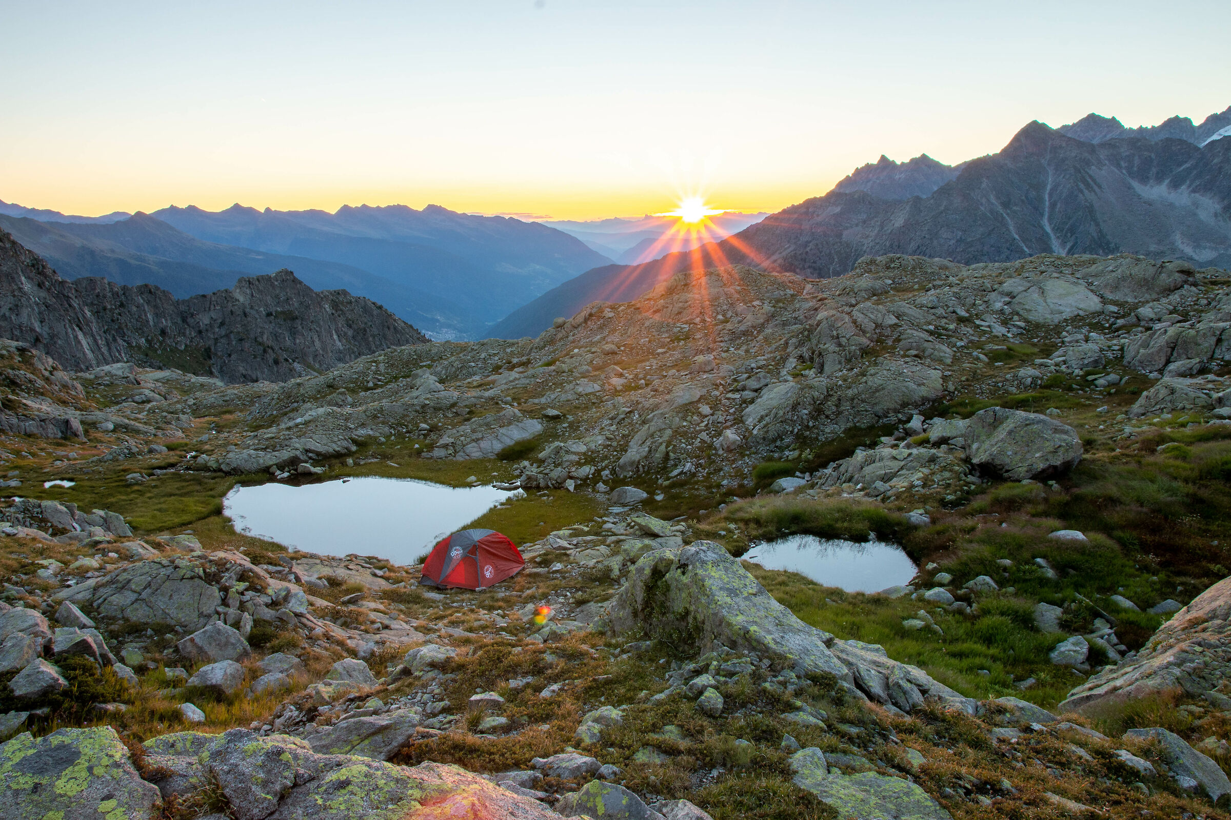 First rays of sunshine.