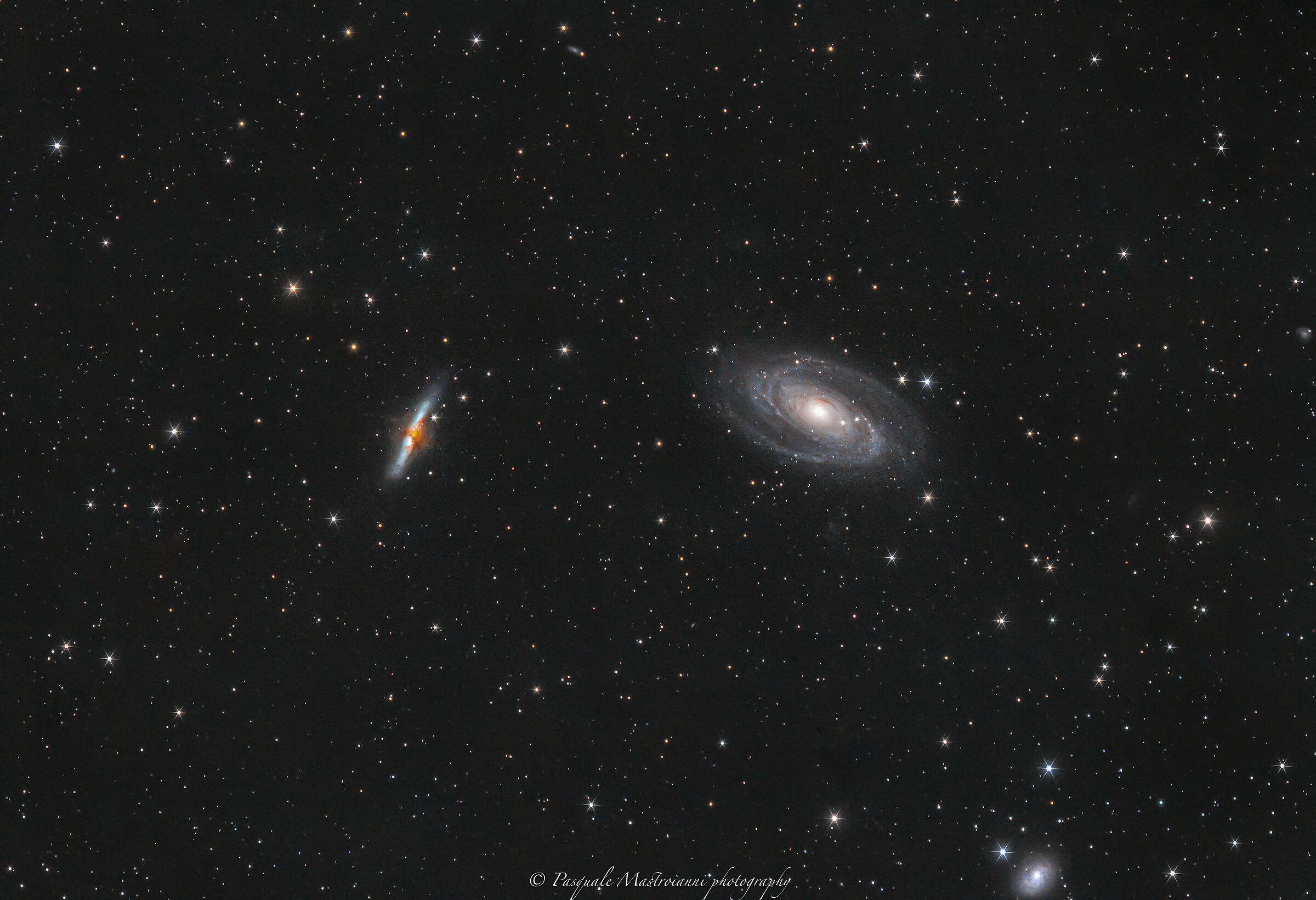 prima bozza delle galassie m81-m82 nell'orsa maggiore.