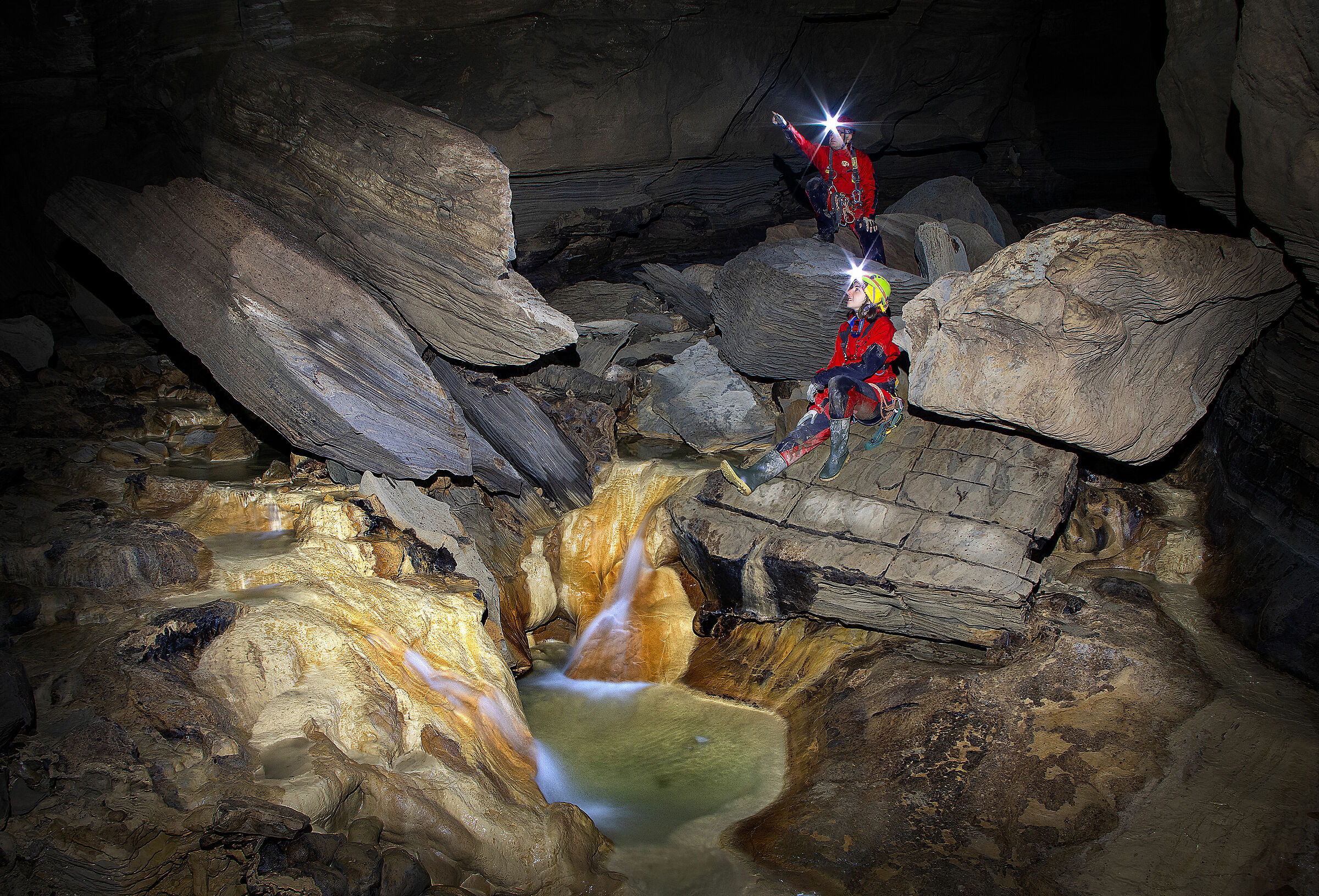 backlight in the cave