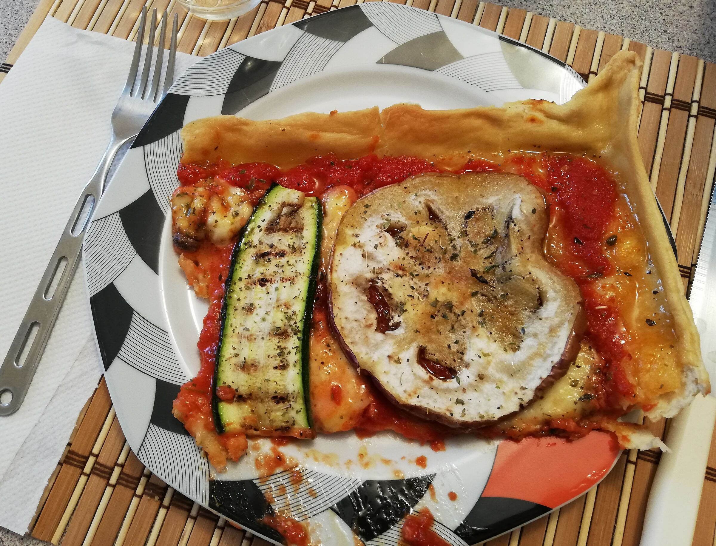 I stay home. today pizza