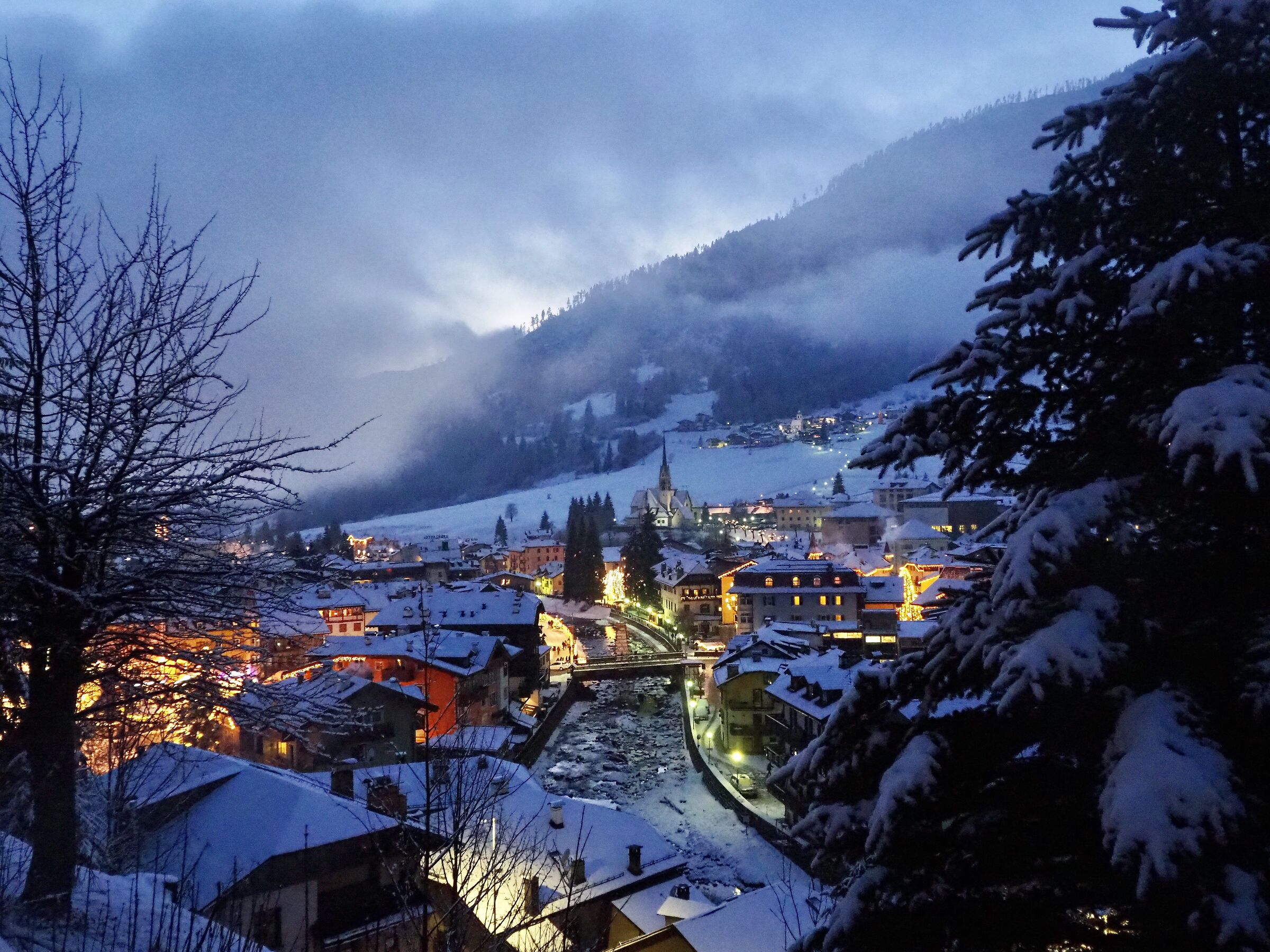 Moena dall'alto, Natale 2019