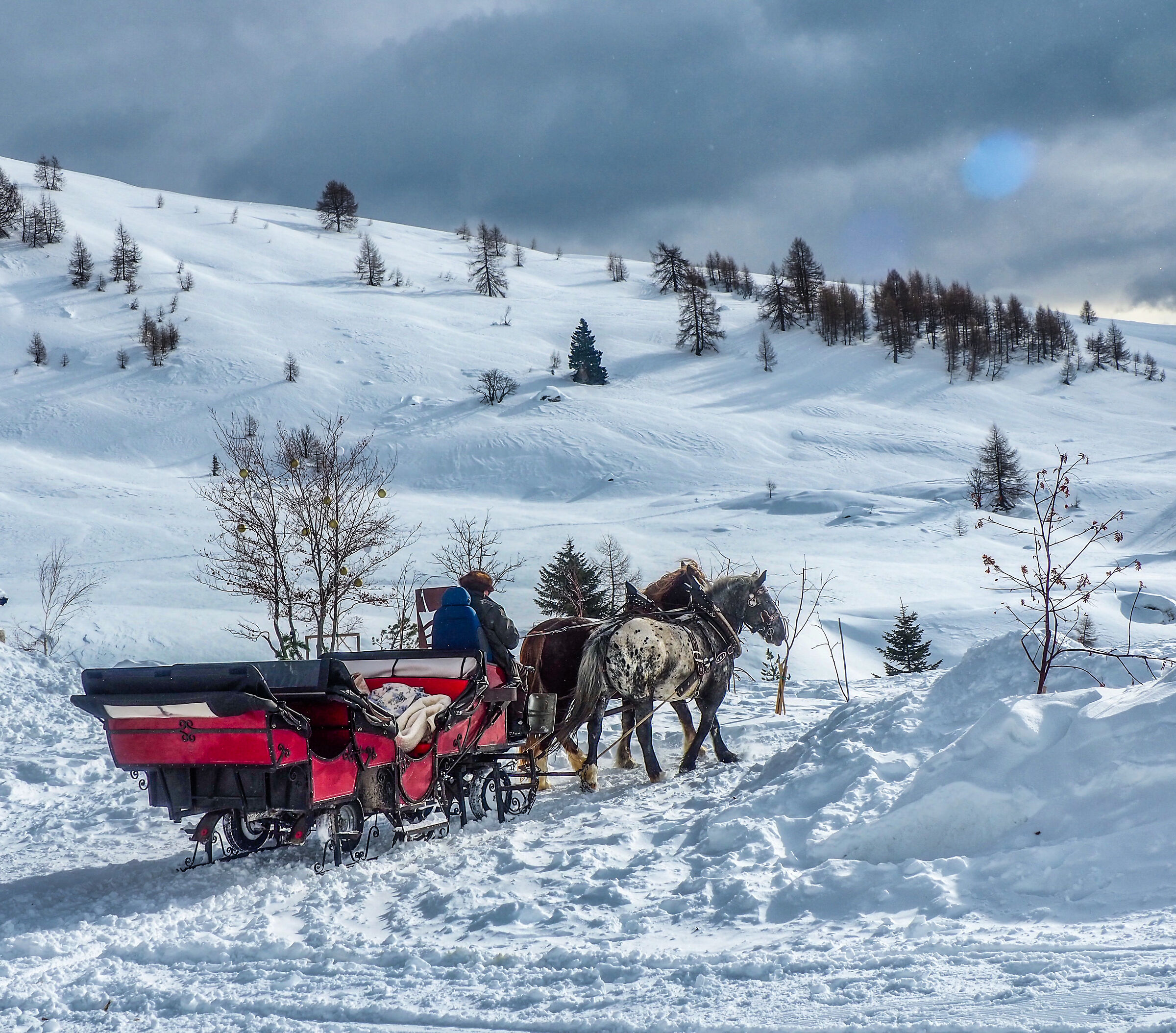 camminata verso il rifugio fujade