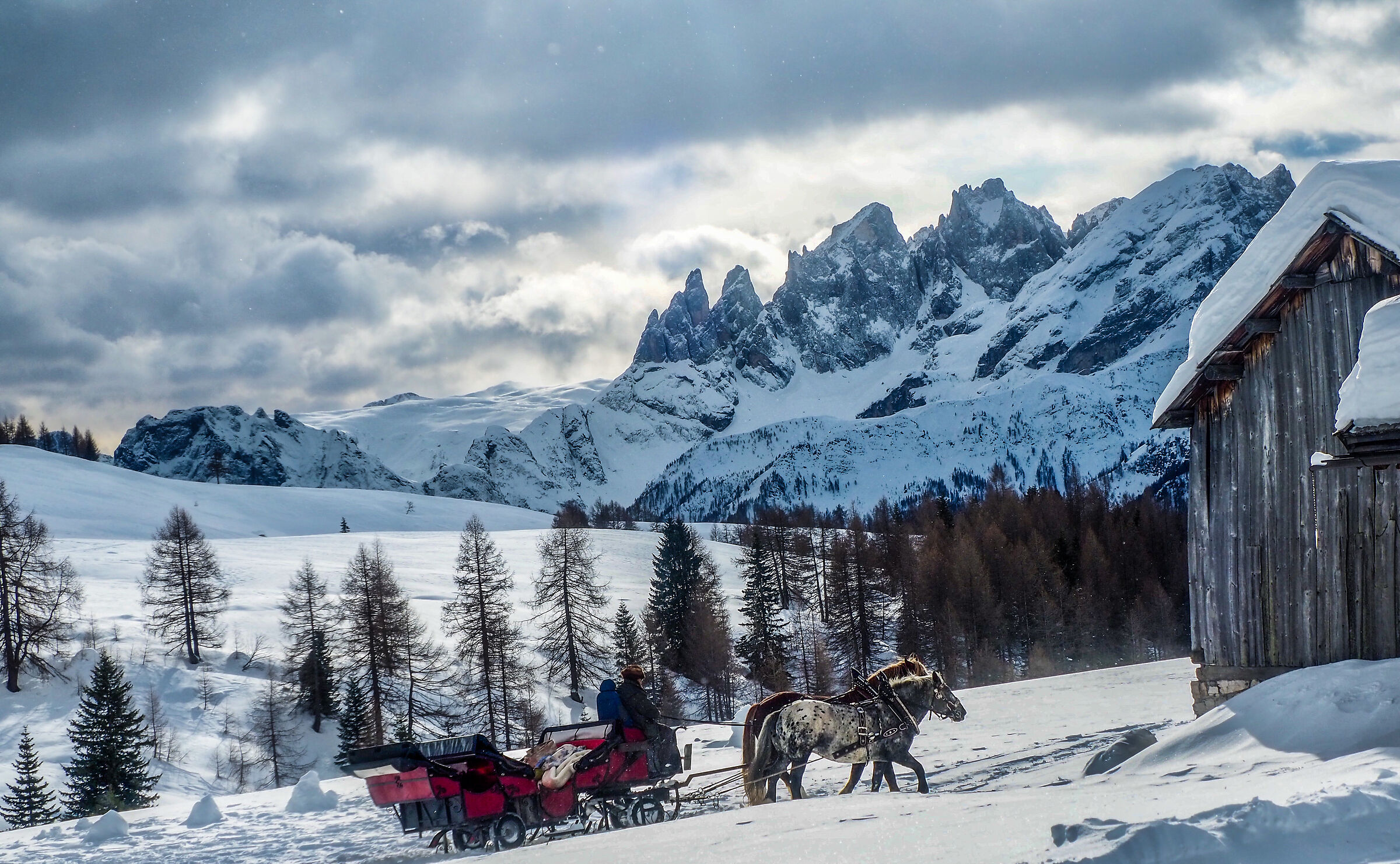 camminata verso il rifugio fujade
