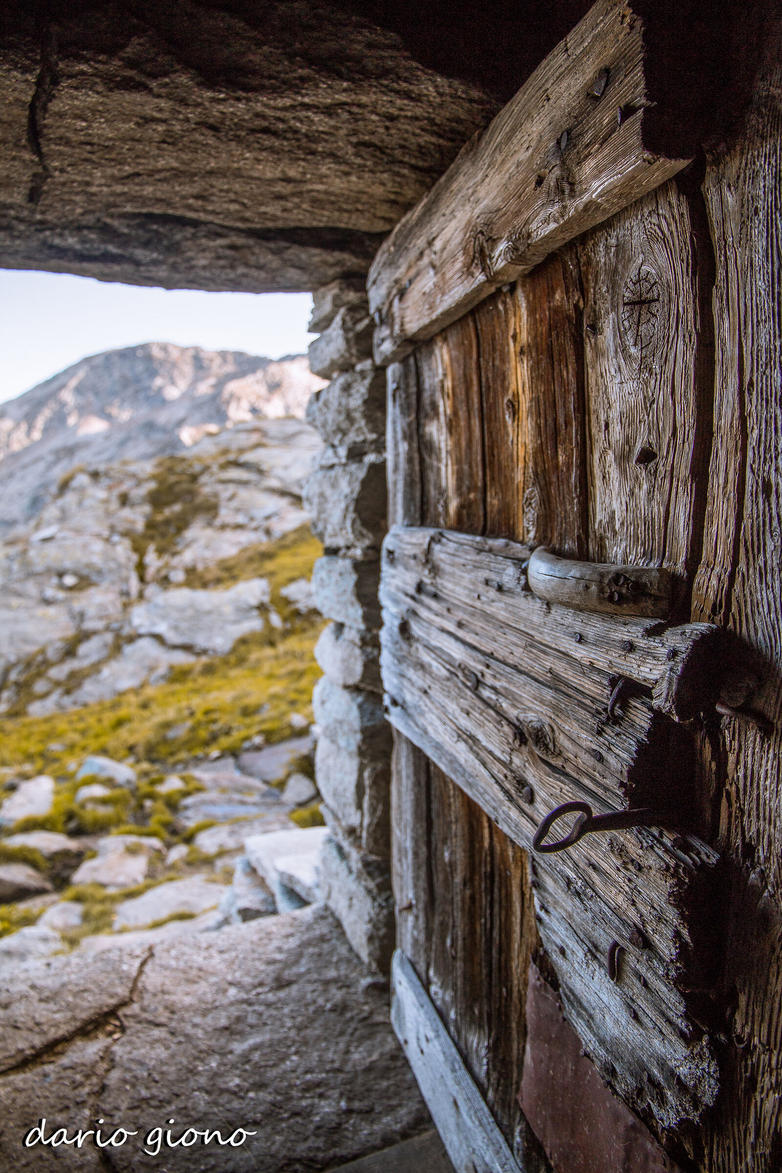 View from the inside cabin in Valchiusella