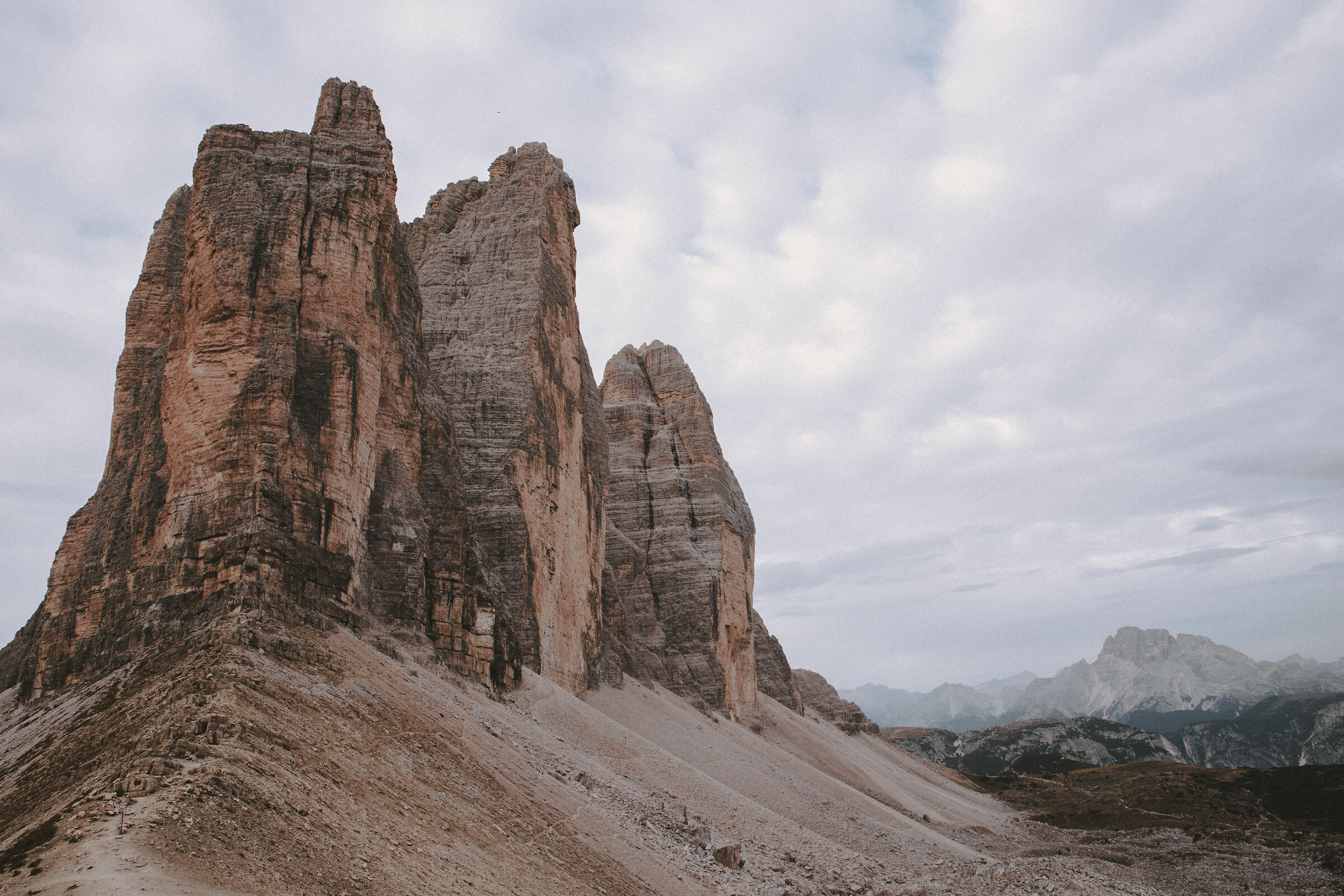 Il versante delle Tre Cime
