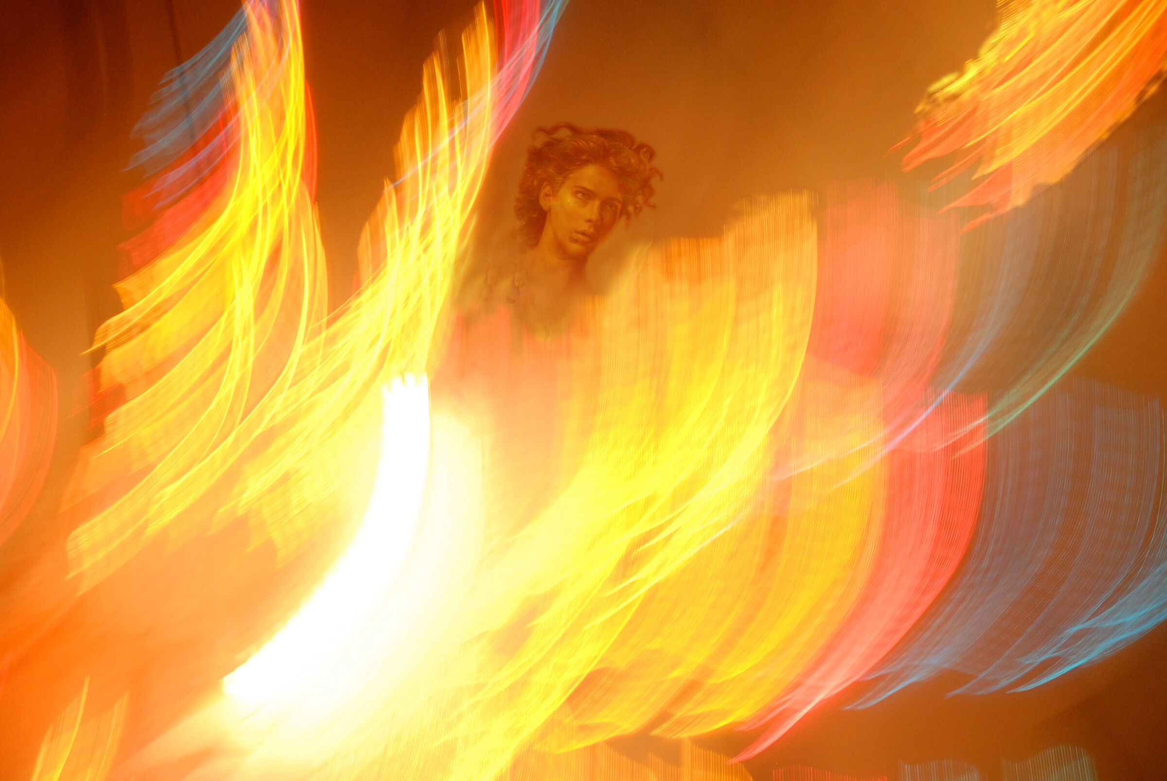 angelo da luci di natale