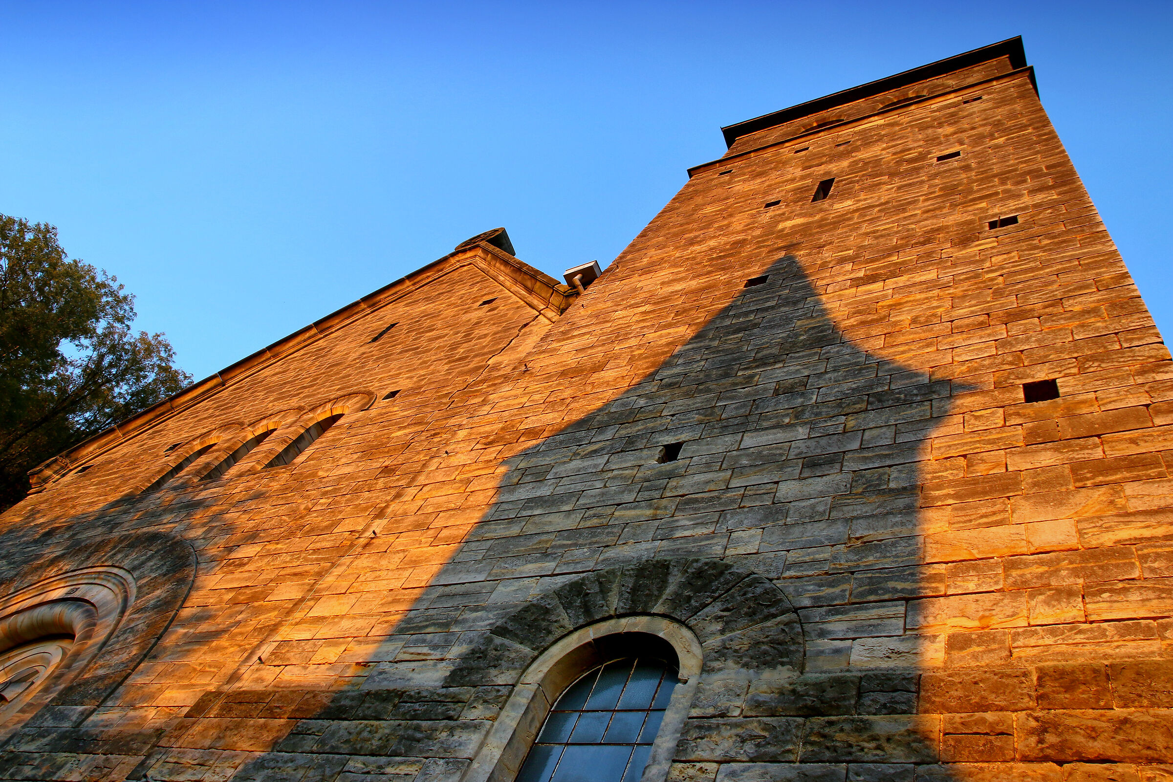 sun and church