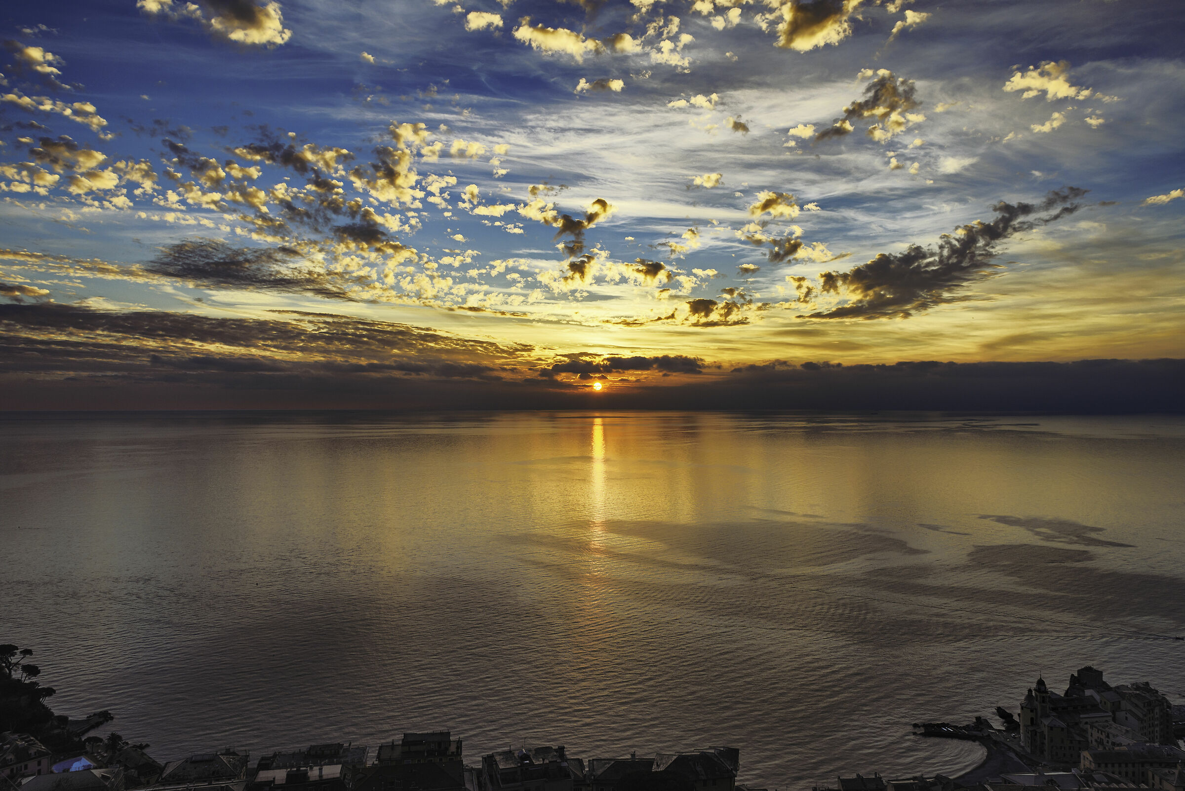 Sunset over Camogli