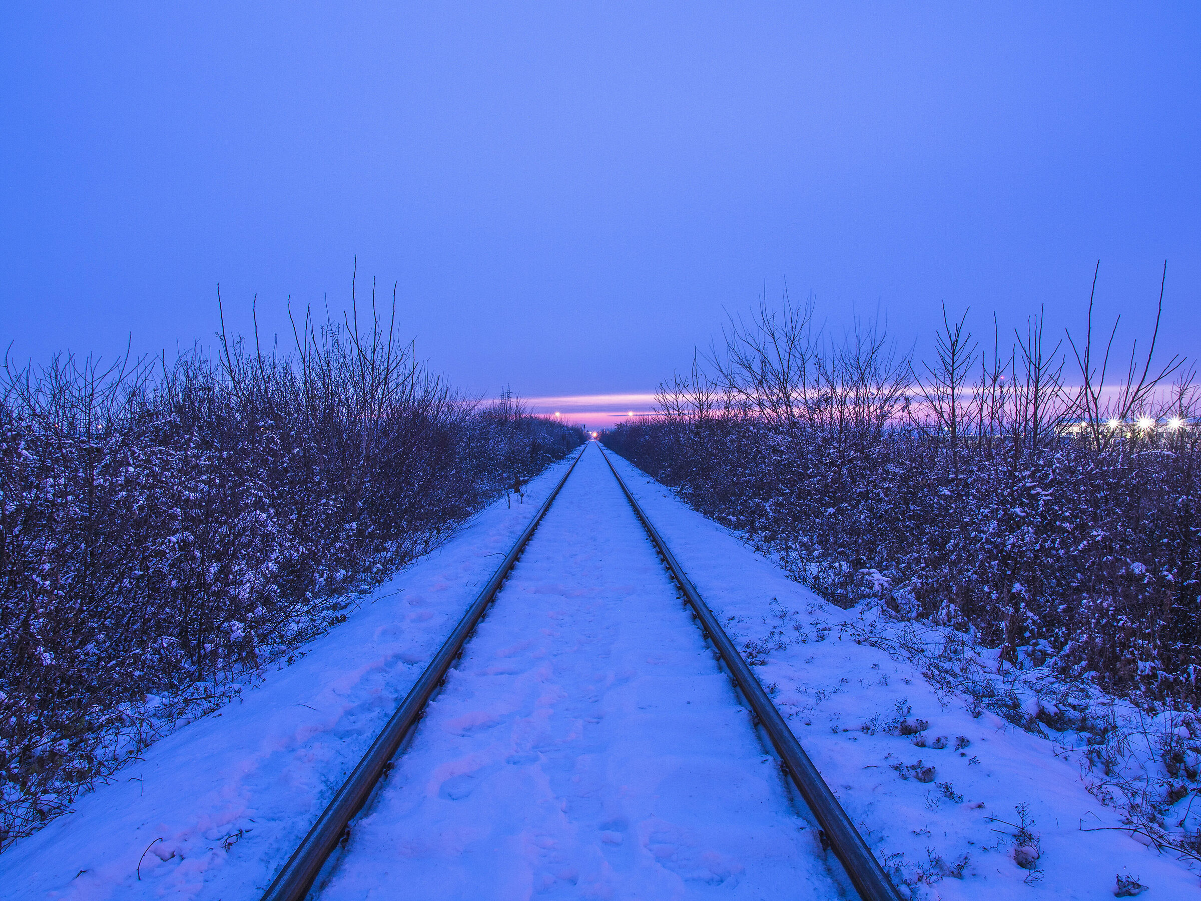 railway of snow