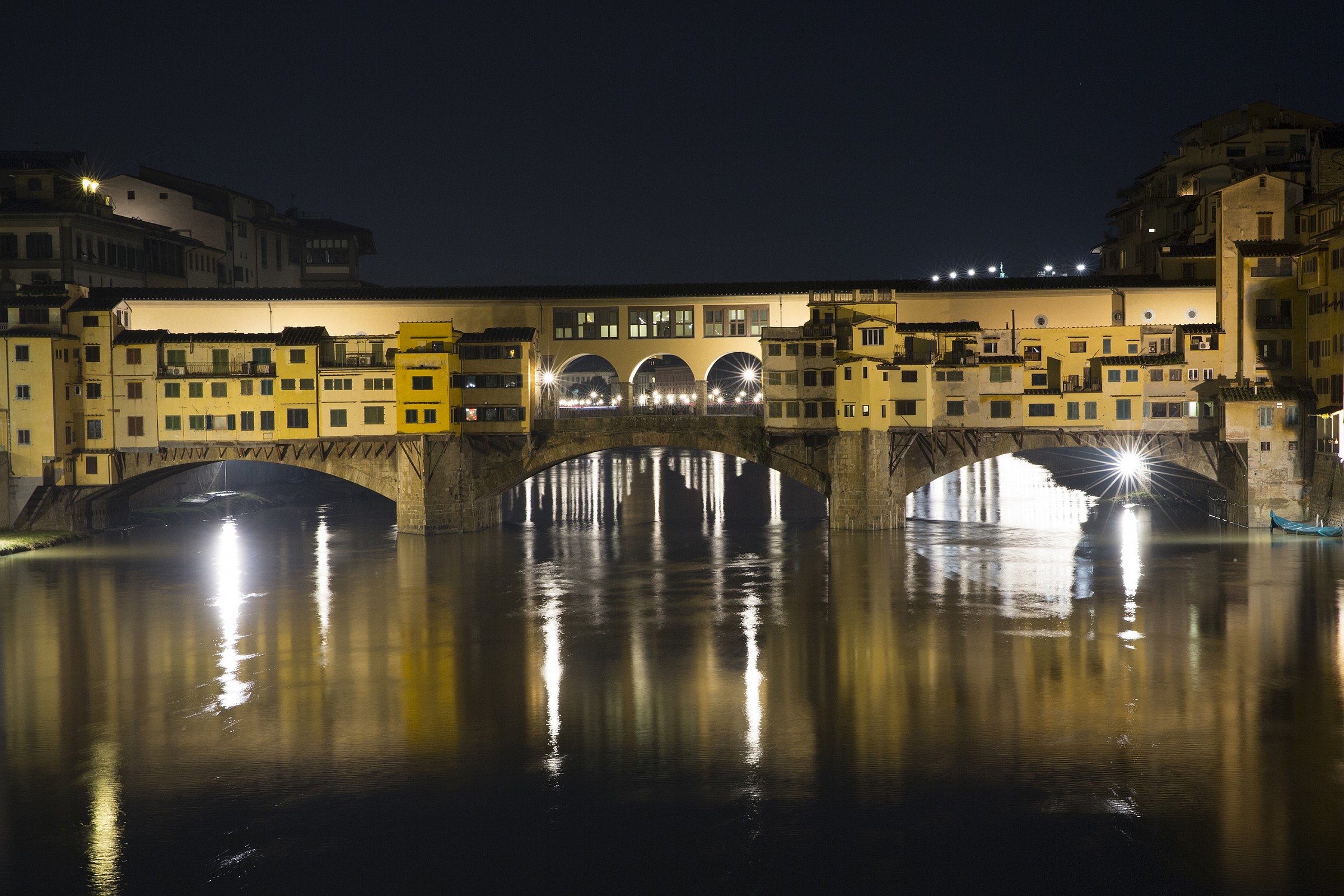 florence old bridge night