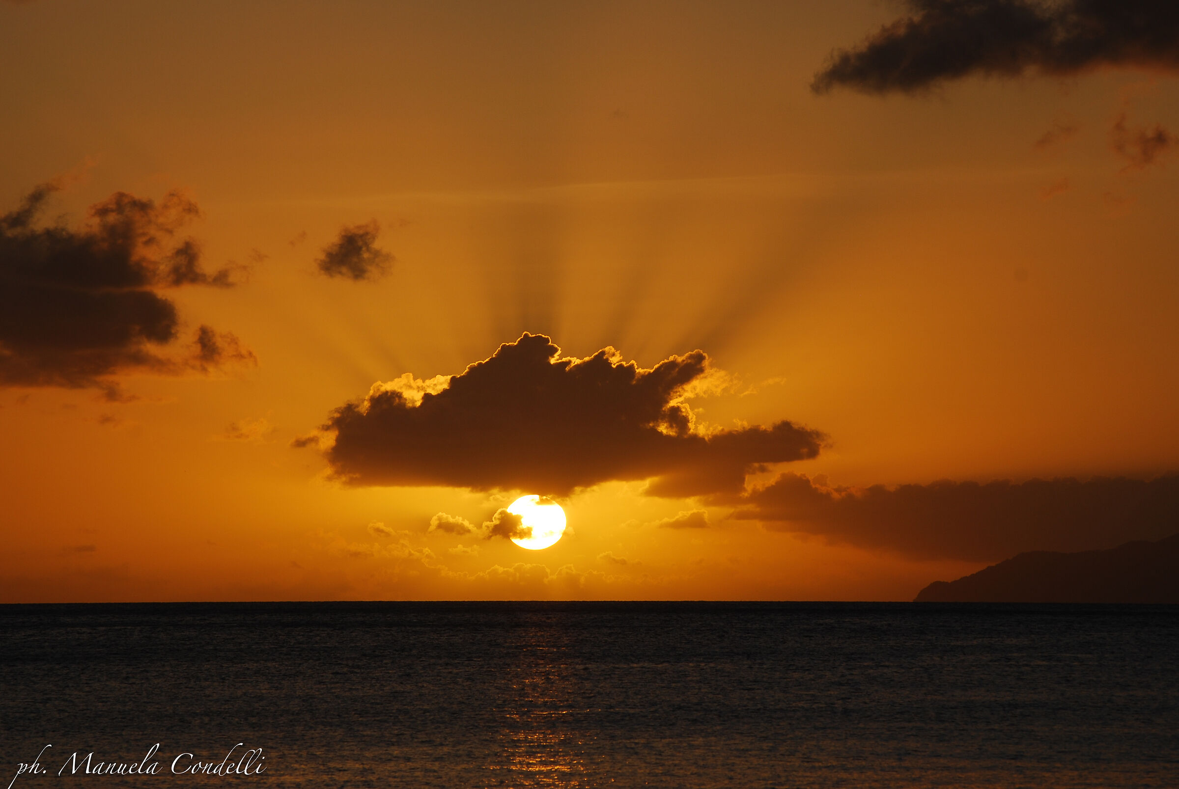 Tramonto in primo piano