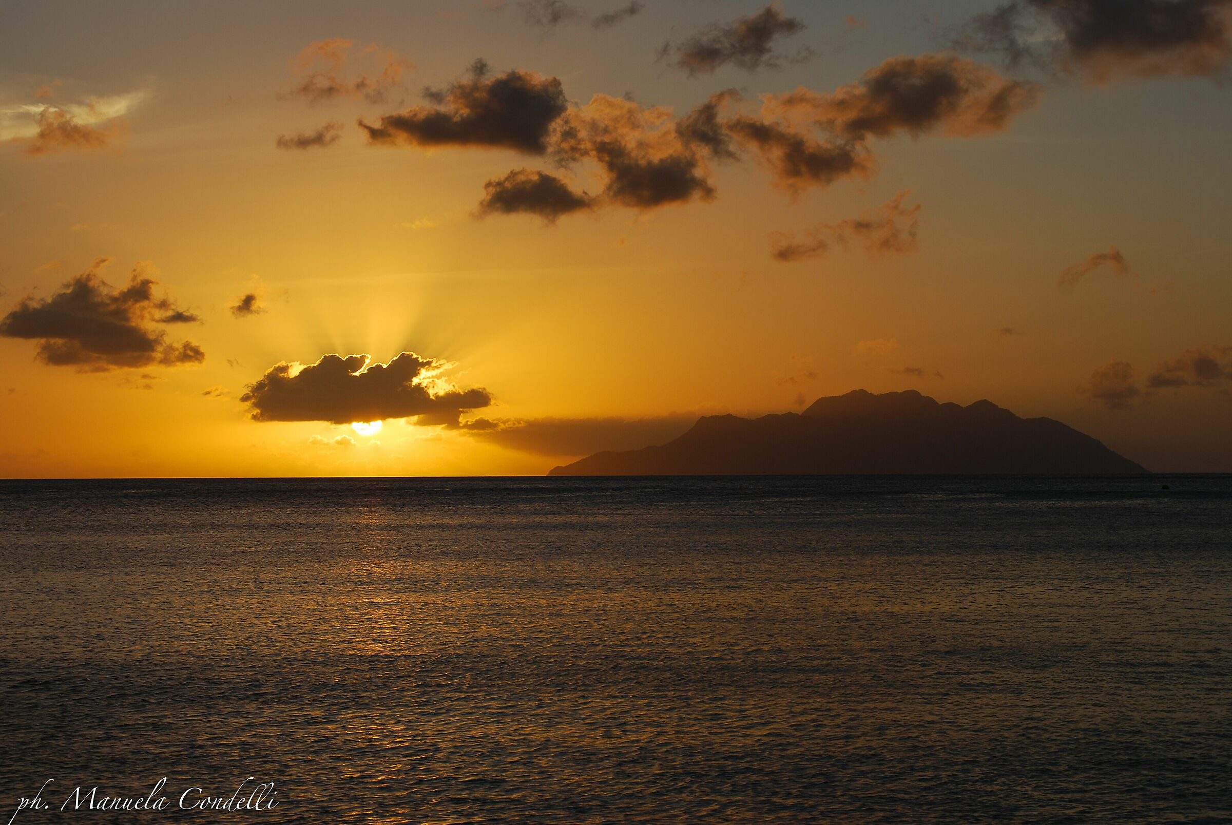 Tramonto alle Seychelles
