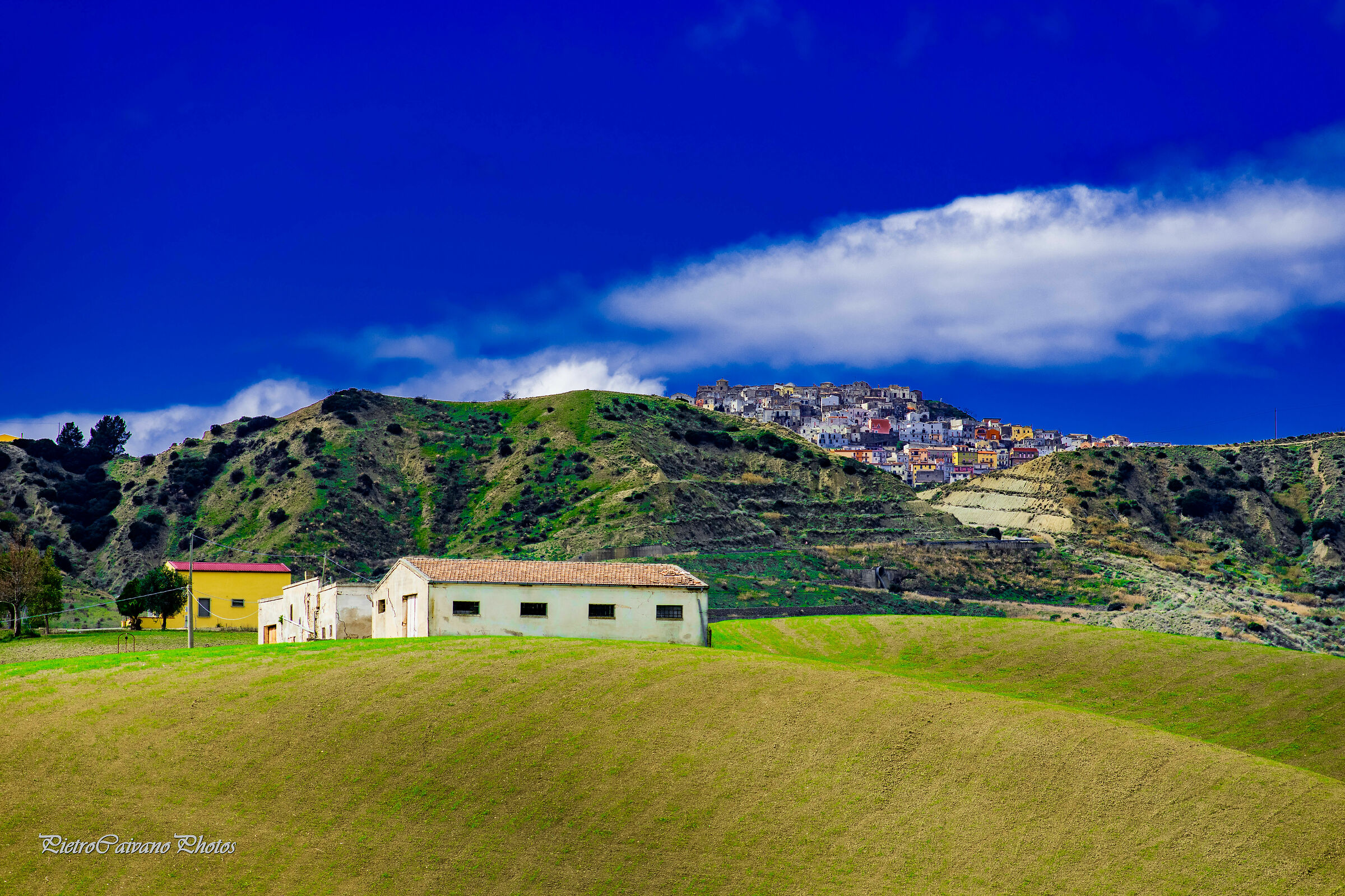 A painting in the hills