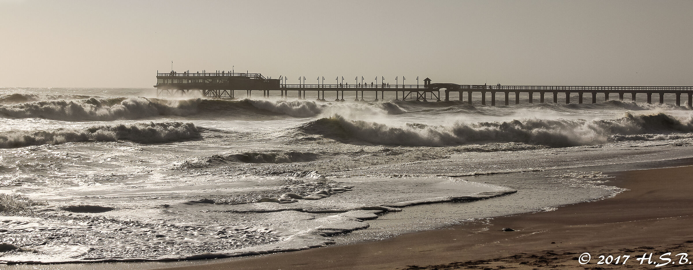 angry sea in Swakopmund