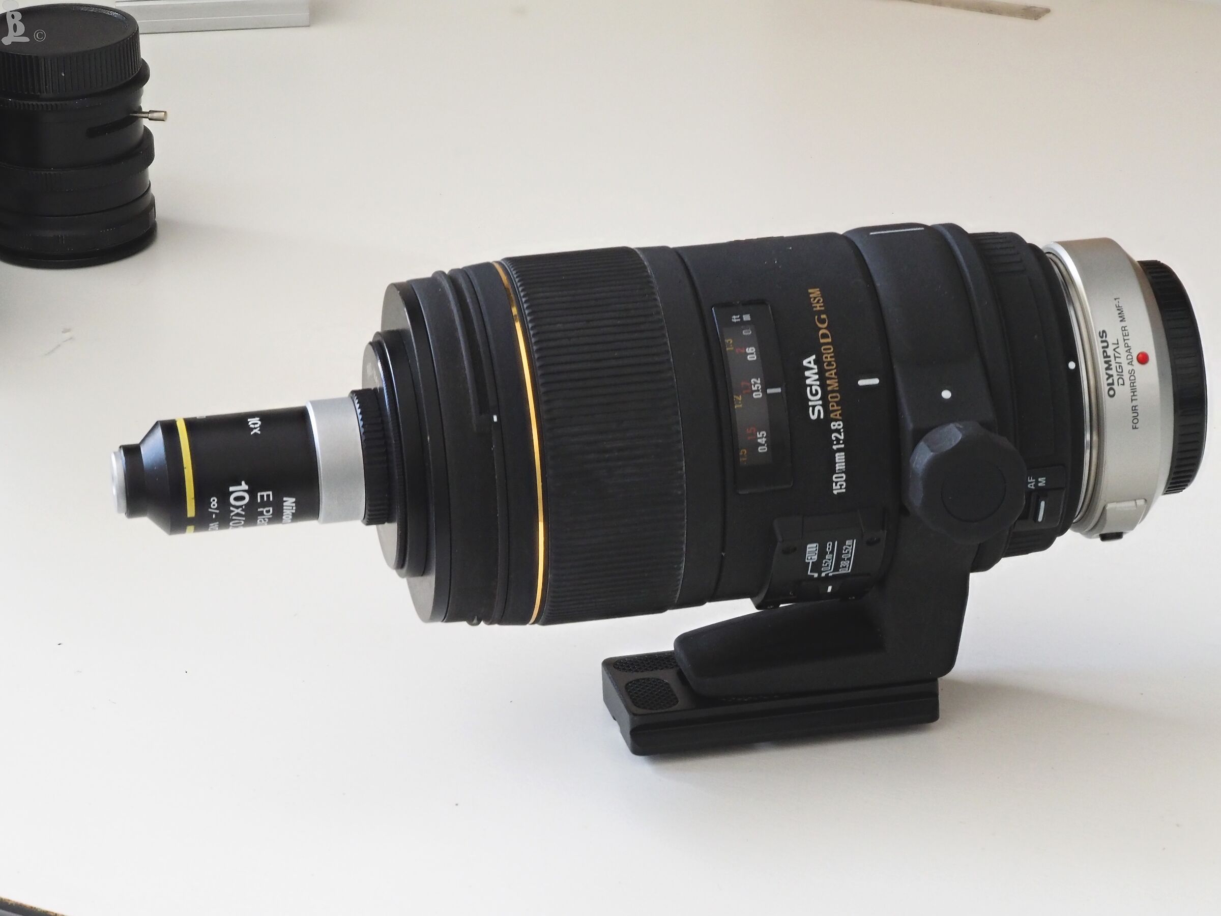 Sigma 150 mm f:2.8 used as a "tube lens"